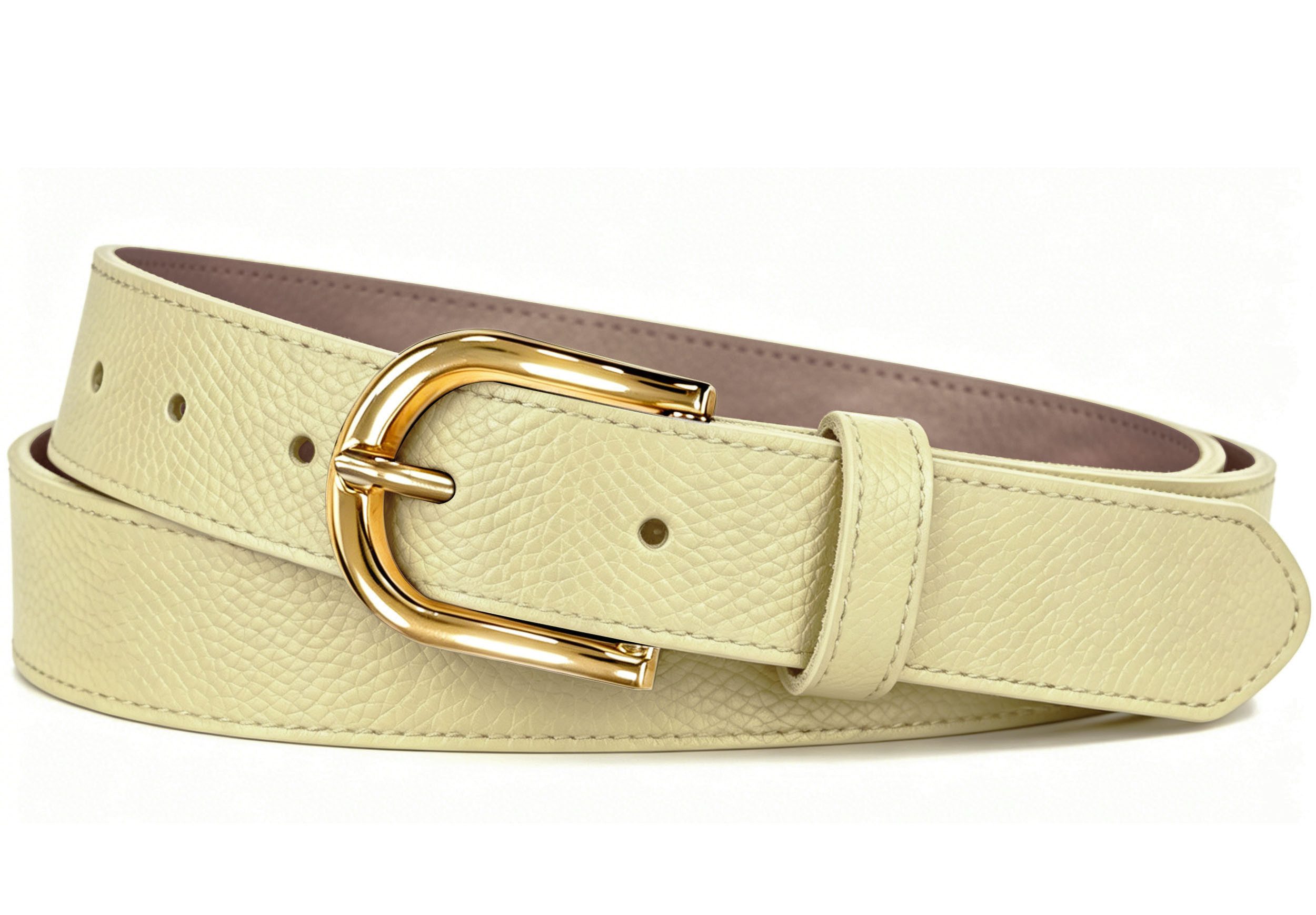 Fomax Ledergürtel Taillengürtel Damen aus gekörntem Leder 3 cm, Made in Italy (Schmaler Hüftgürtel) Anzuggürtel, Jeansgürtel für Kleid & Stoffhosen, kürzbar