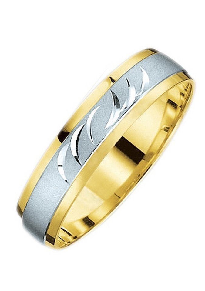 Firetti Trauring Schmuck Geschenk Gold 375 Hochzeit Ehering Trauring "LIEBE", Made in Germany - mit o. ohne Brillant/Diamant