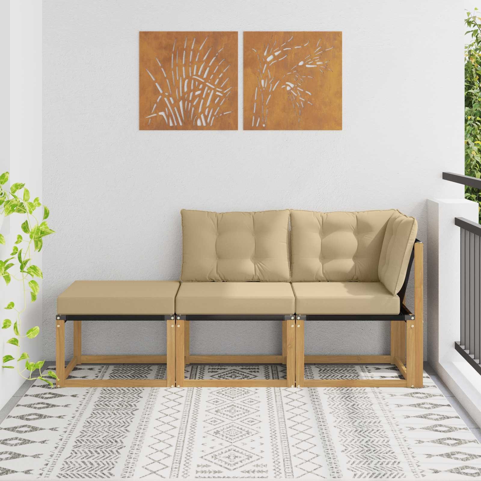 vidaXL Sofaelement 3 stk. Sectional Sofa Einheiten Weiß (3 St)