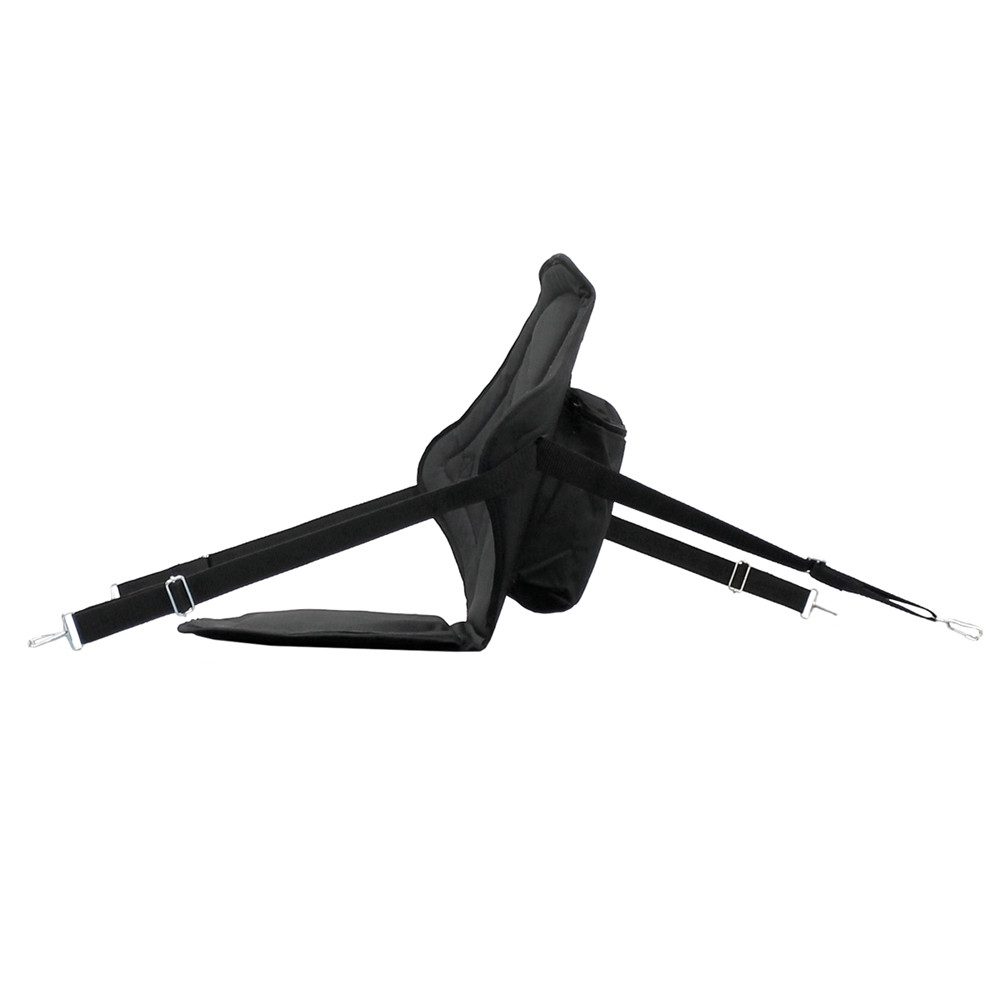 ECD Germany SUP-Rückenlehne Kajak Sitz gepolsterter Rutschfester Sitz Extra Seat mit Tasche, Schwarz 62x43cm mit verstellbare Rücklehne für SUP Board