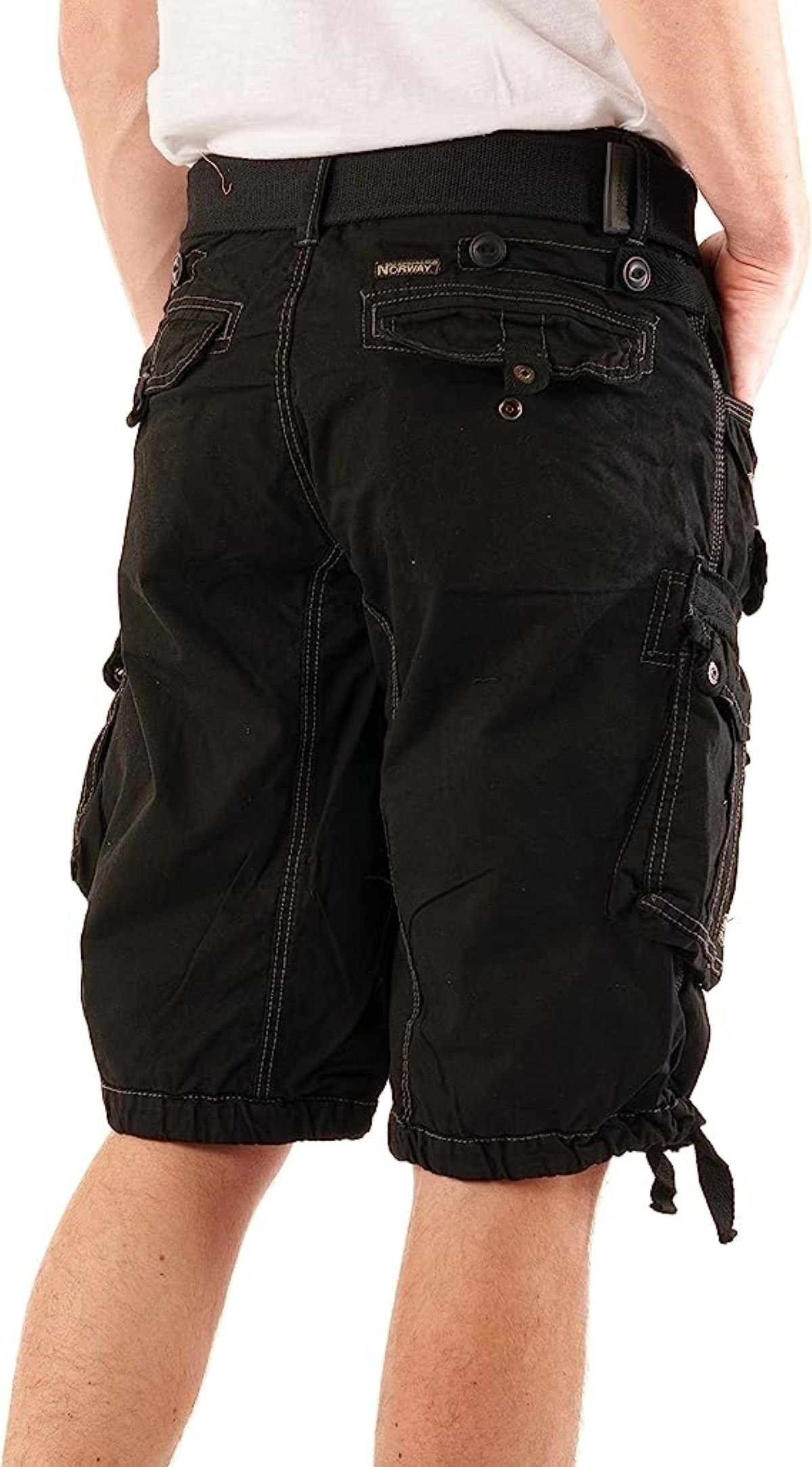Geographical Norway Cargoshorts kurze Hose aus Baumwolle, Sommer-Bermuda (Packung, 1-tlg) Herrenshorts mit Gürtel Größe S bis 5XL