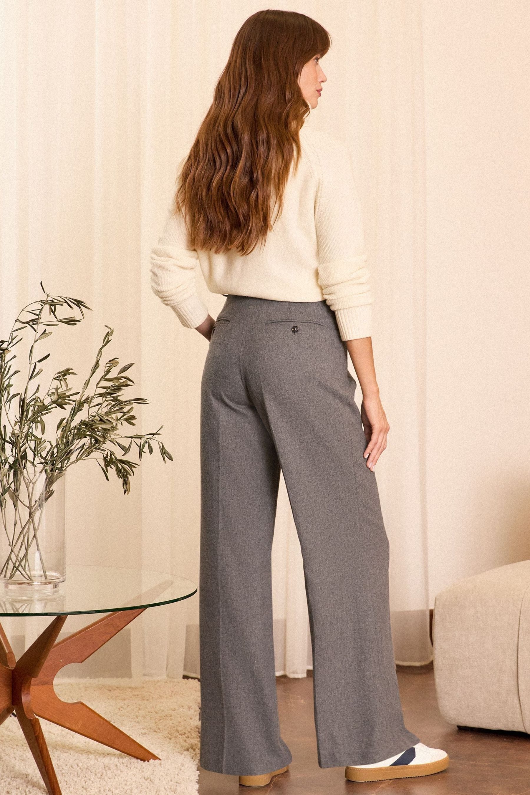 Love & Roses Palazzohose Love & Roses Flanellhose mit weitem Bein (1-tlg) günstig online kaufen