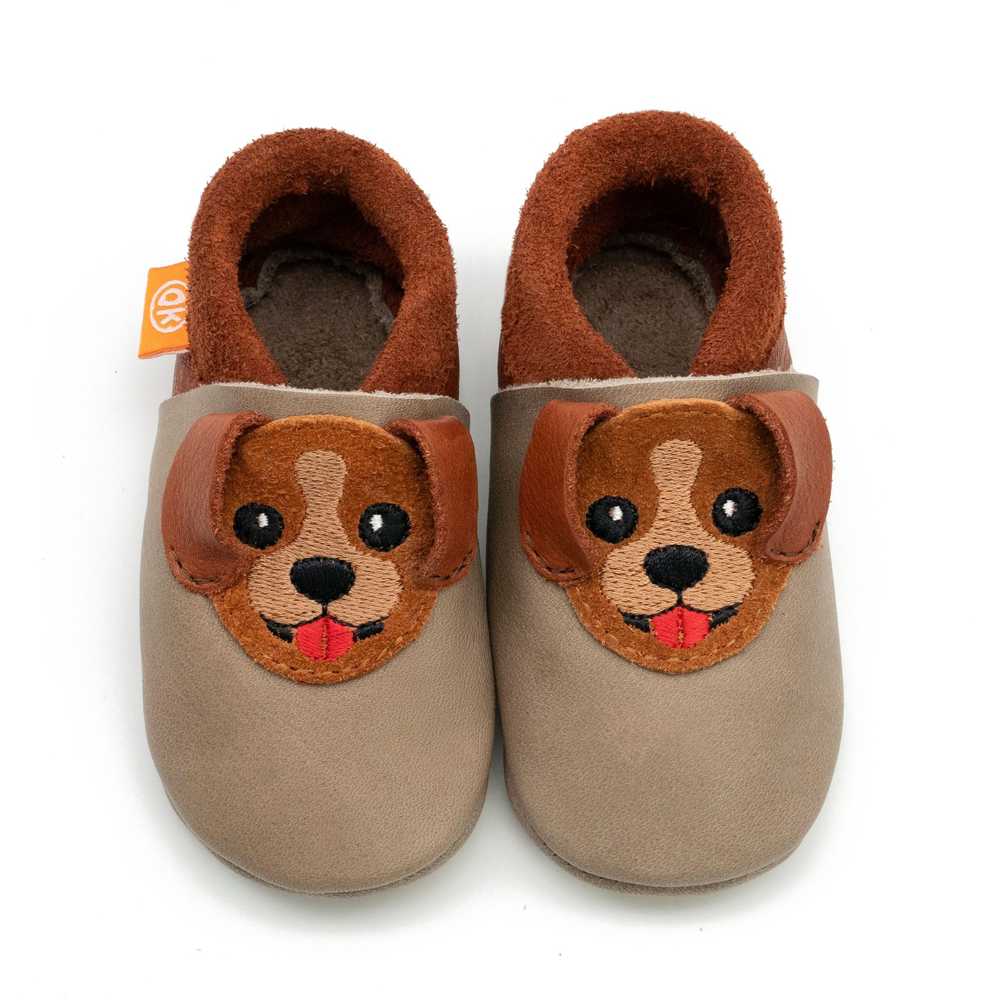 Orangenkinder® Hausschuhe Kindergarten rutschfest, handgefertigt - Barfußschuh pflanzlich gegerbtes Leder, Made in Germany, Kindergartenschuhe