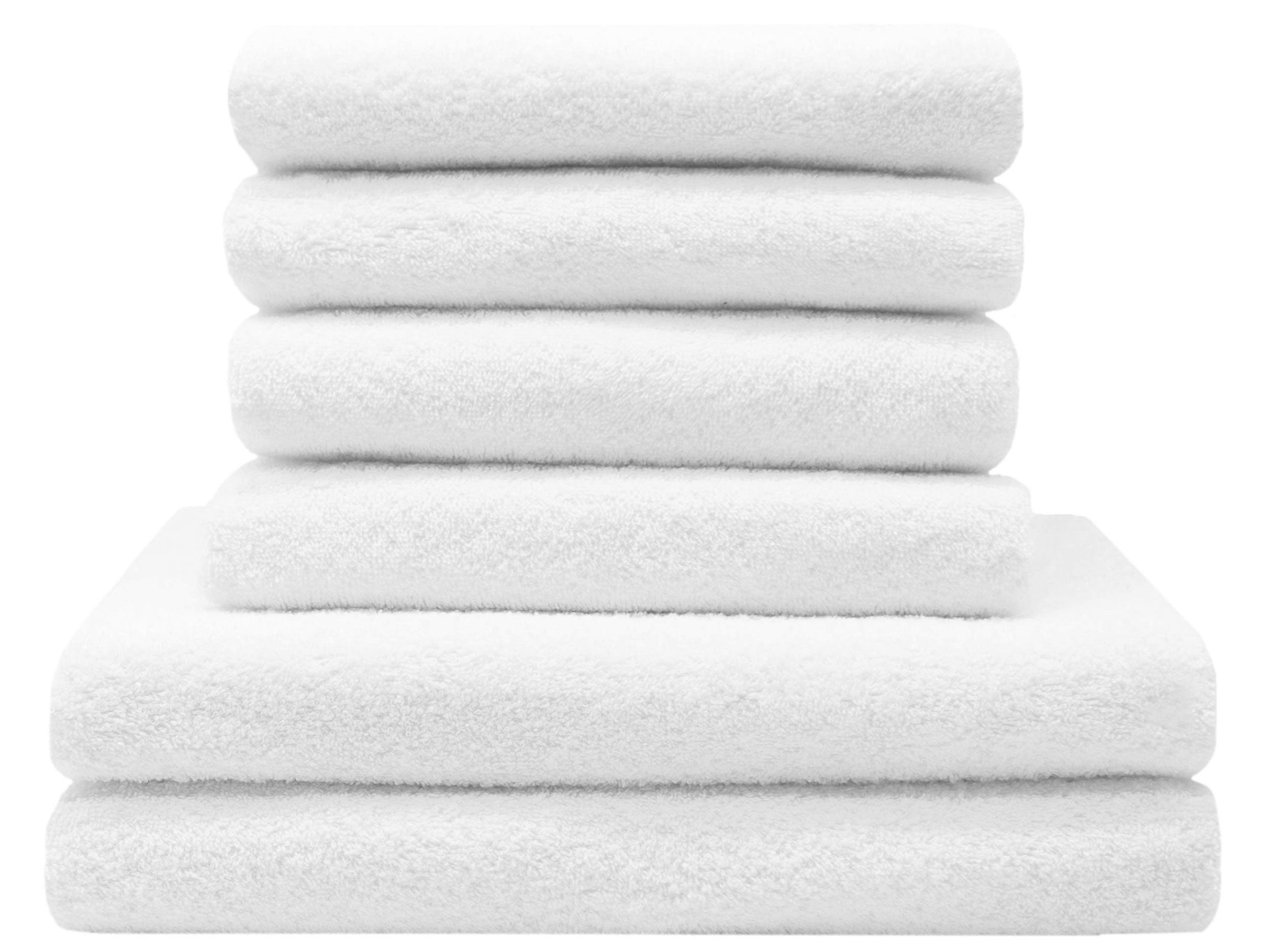 ZOLLNER Handtuch Set, Walkfrottier (6-St), 100% Baumwolle, vom Hotelwäschespezialisten