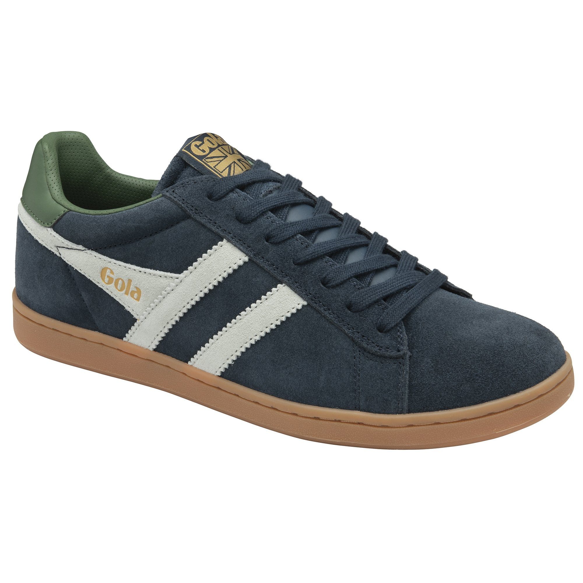 Gola Equipe II Suede-Leder 2025 navyblau/hellgrau/grün Herren Sneaker