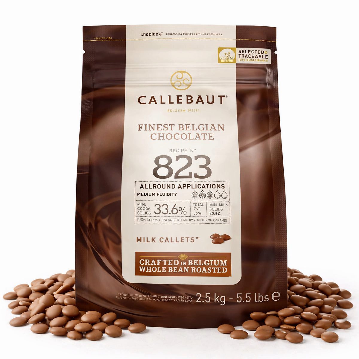 Callebaut Schokolade Callebaut 823 Kuvertüre Callets Milchschokolade