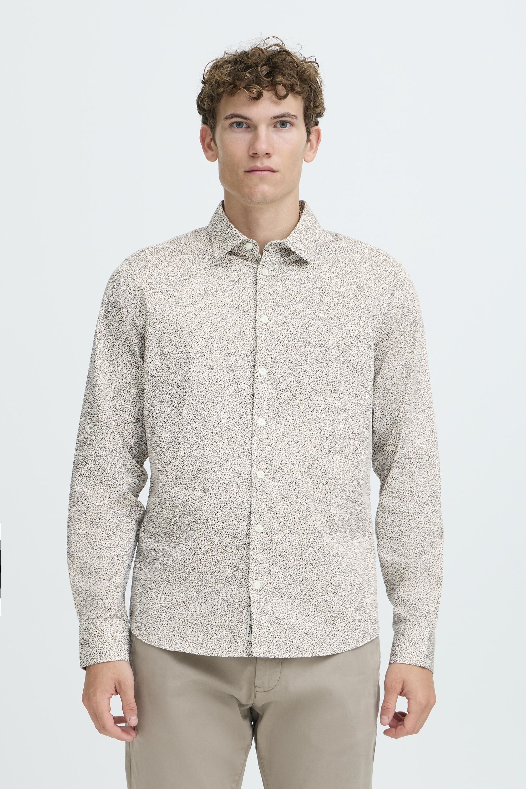 Casual Friday Businesshemd CFNilo Klassisches Businesshemd mit floralem Mus günstig online kaufen