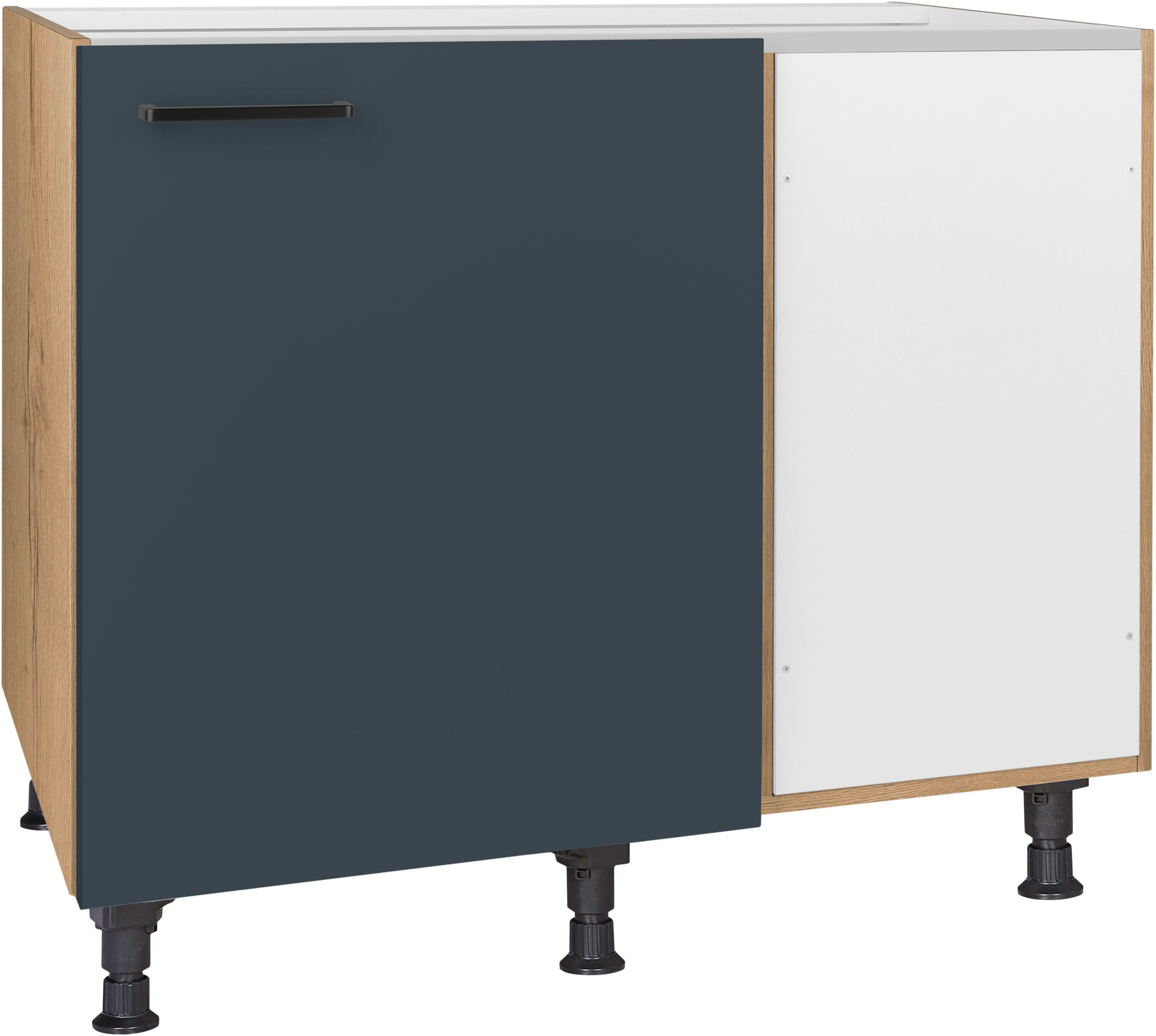 nobilia® Eckunterschrank "Easytouch", vormontiert mit höhenverstellbaren Sockelfüßen, Breite 100 cm