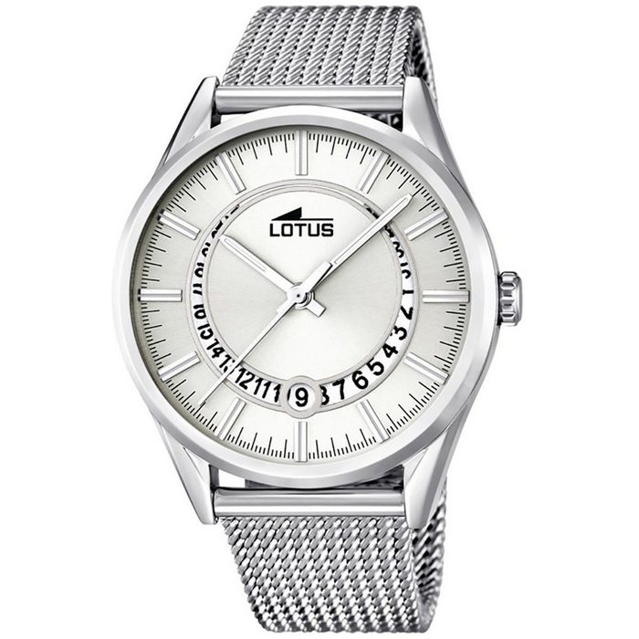 Lotus Quarzuhr Lotus Damen Uhr Fashion L15975/1 Stahl (Armbanduhr) Damen Armbanduhr rund groß (ca. 40 1mm) Edelstahlarmband silber