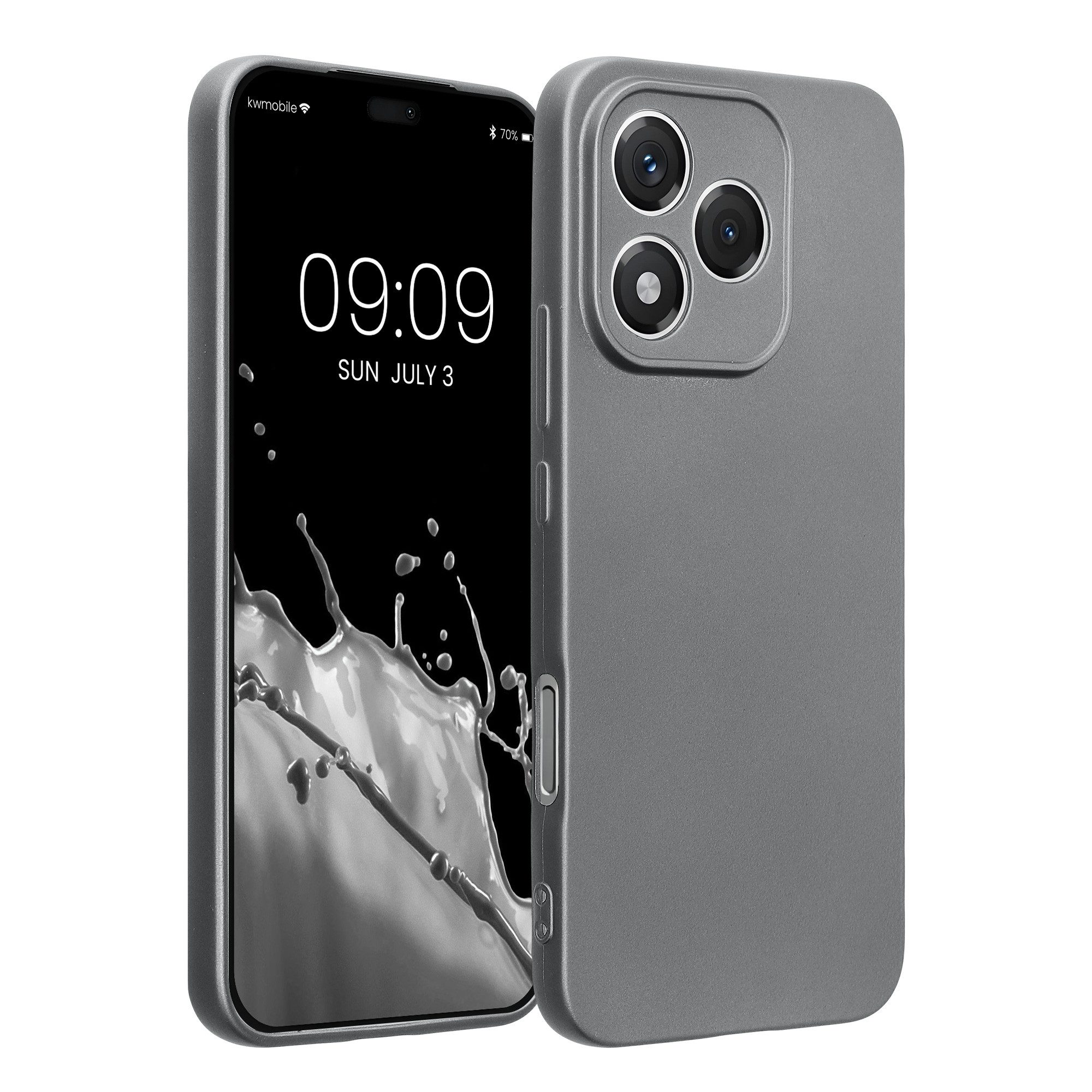 kwmobile Smartphone-Hülle Handyhülle für HONOR 400 Lite Hülle, weiche Silikon Case metallisch schimmernd - Schutzhülle Cover