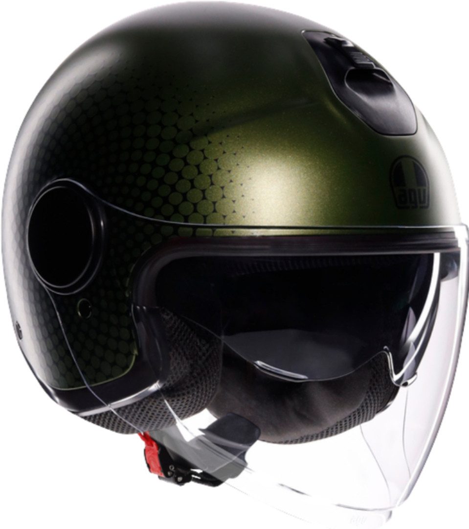 AGV Motorradhelm Eteres Andora Jethelm, vorbereitet für Kommunikationssystem,integriertes Sonnenvisier