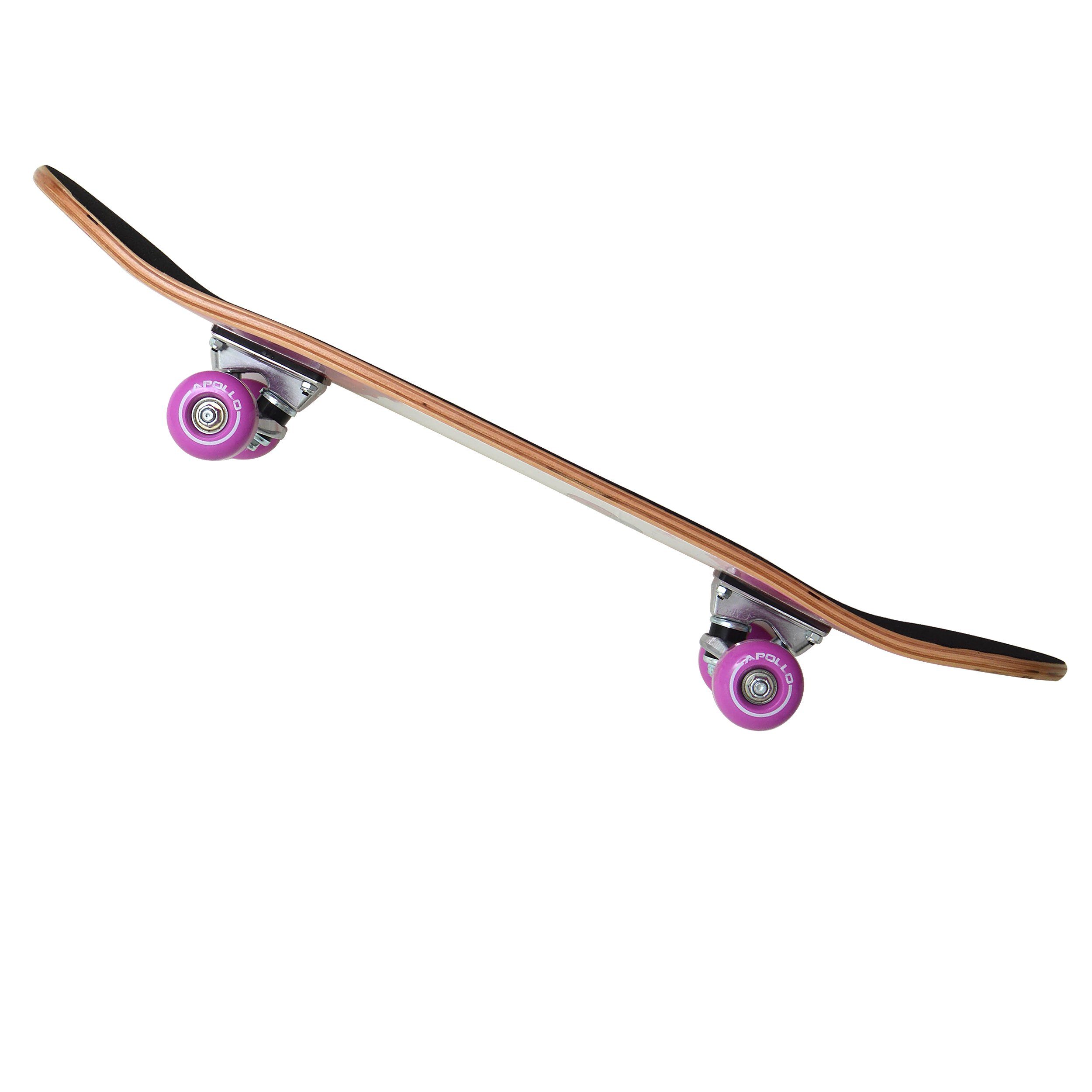 Apollo Skateboard Kinderskateboard 28" Kinder, Longboard, für Kids und Teens, ABEC 3 und Aluminium Achsen