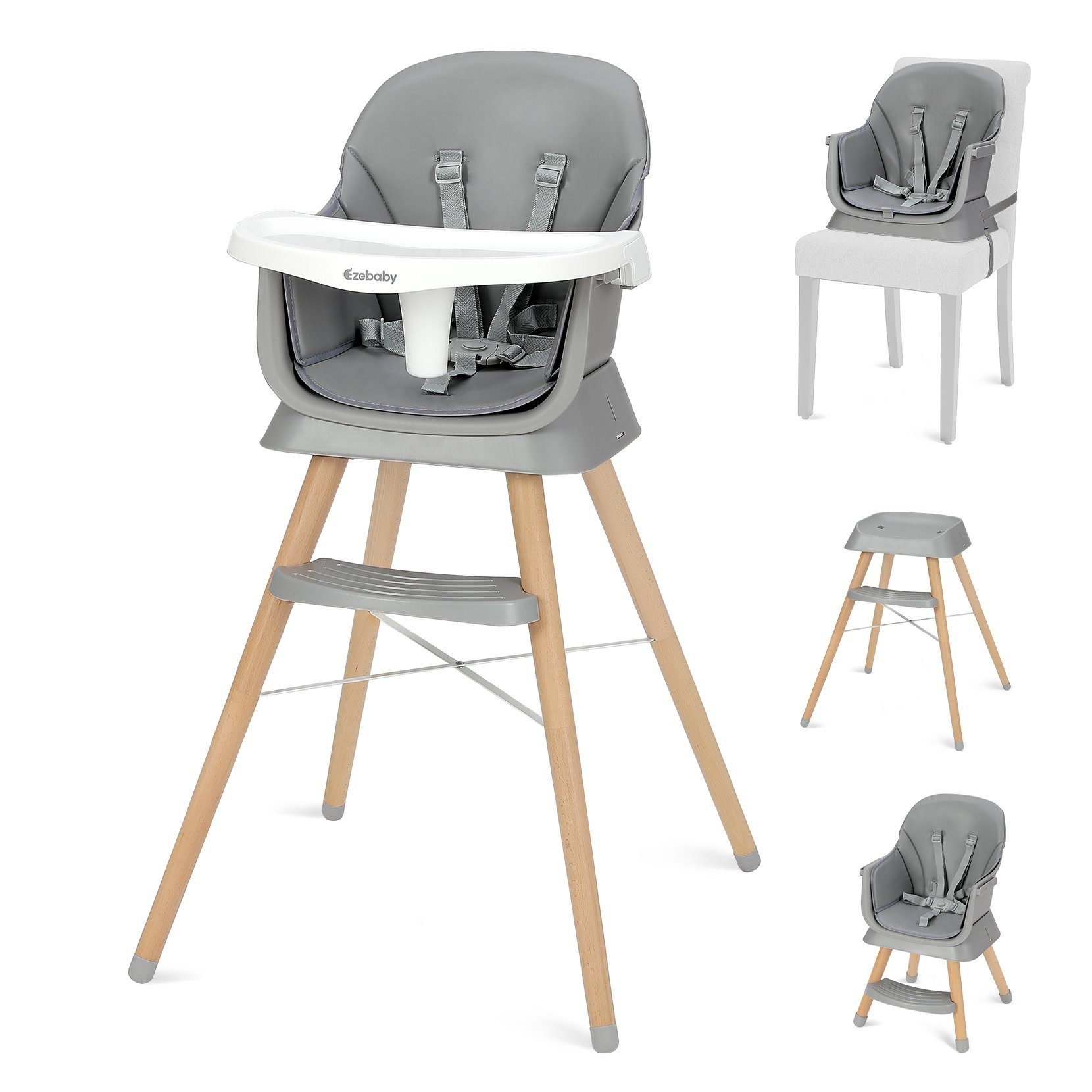Kinderstuhl 6in1 Multfunktional Kinderstuhl Sitzerhöhung Kinderstuhl Barhocker