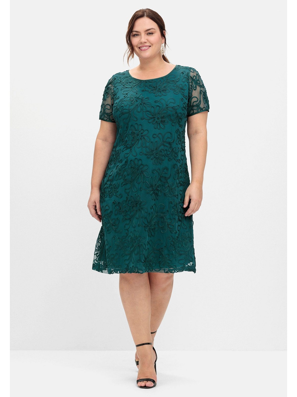 Sheego Abendkleid Große Größen aus Mesh, günstig online kaufen