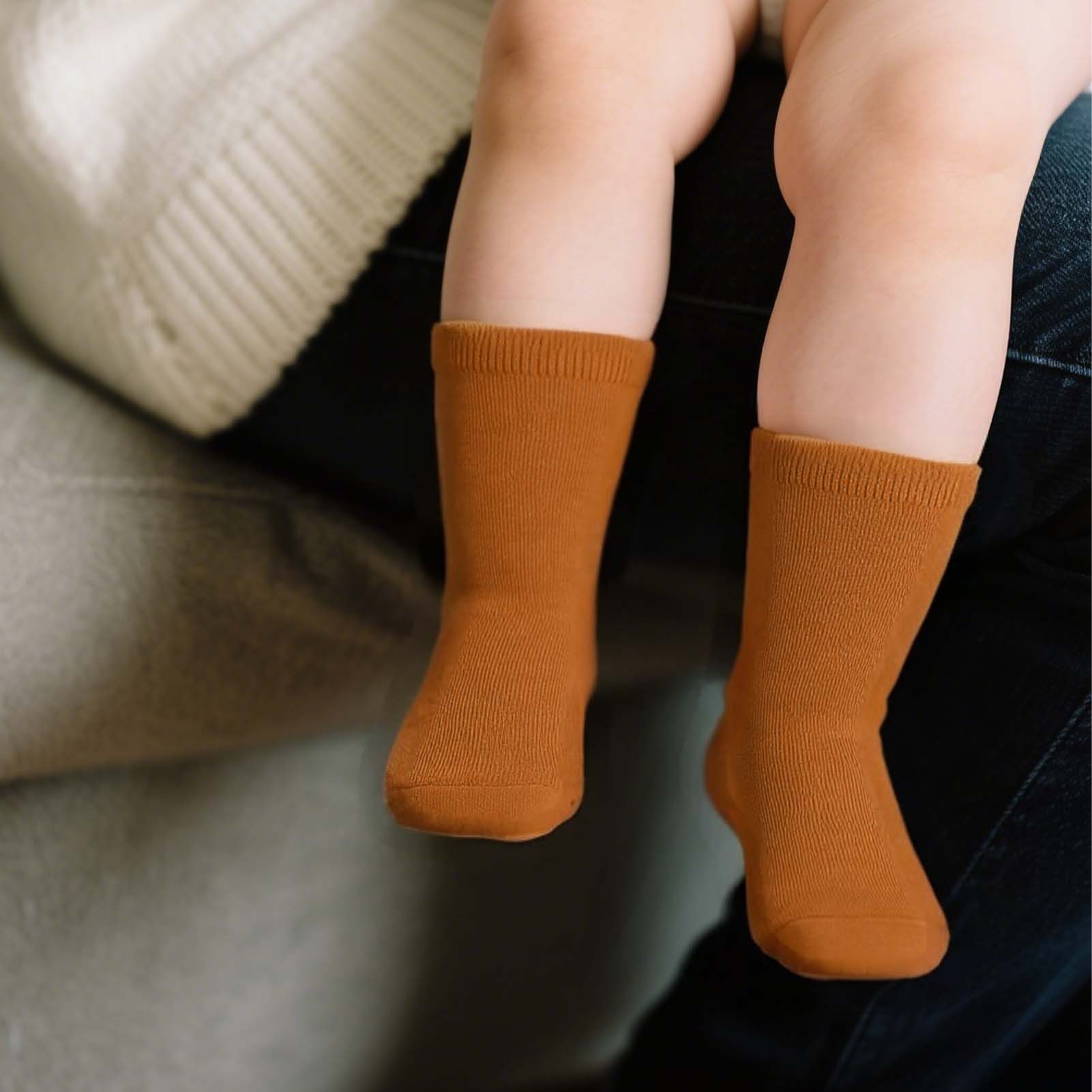 Yalion Langsocken Weiche Kinder Antiruschsocken Halbplüsch (3-Paar) Elastisch – Bild 5 von 5