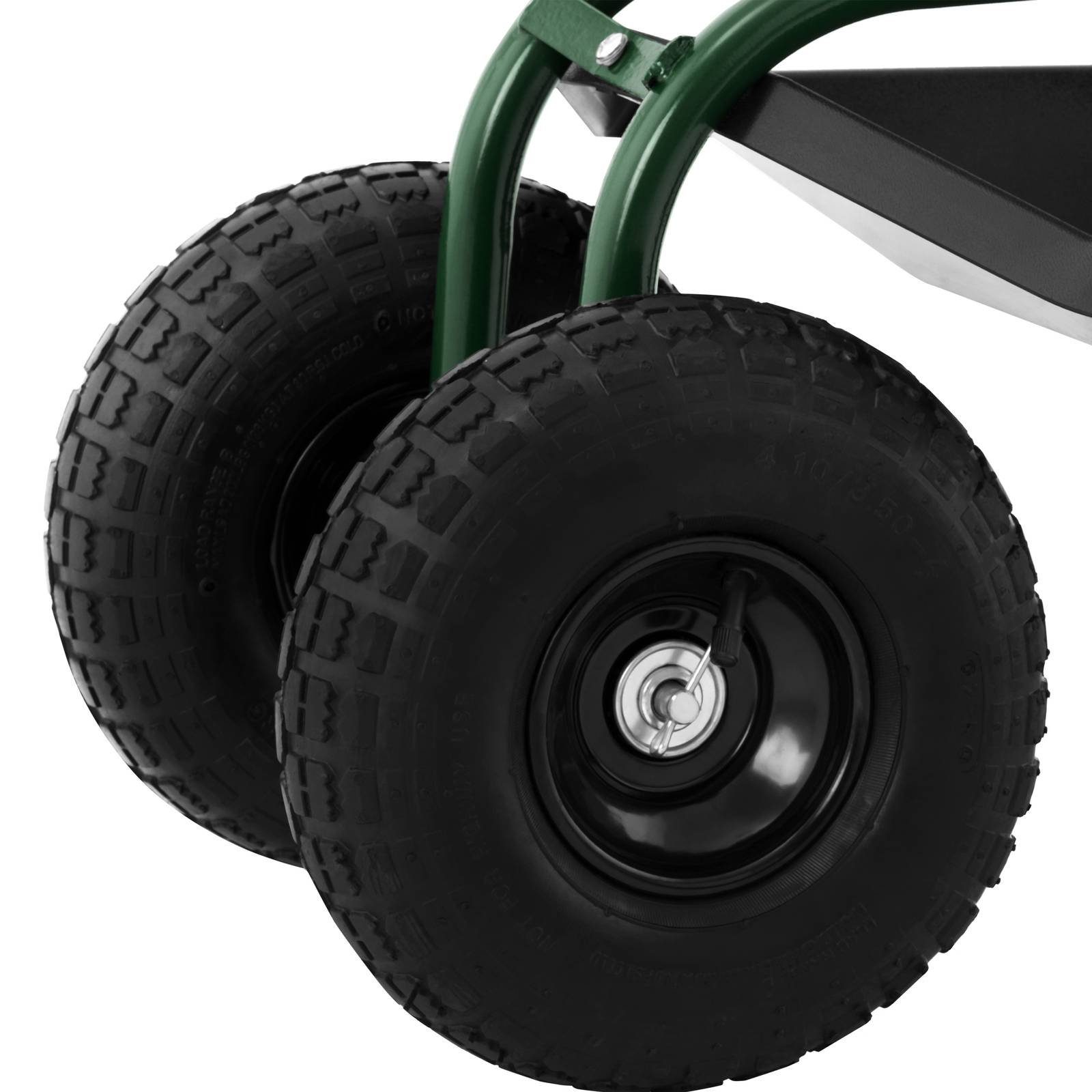 Hillvert Bollerwagen Fahrbarer Gartensitz Rollsitz Garten Gartenhelfer