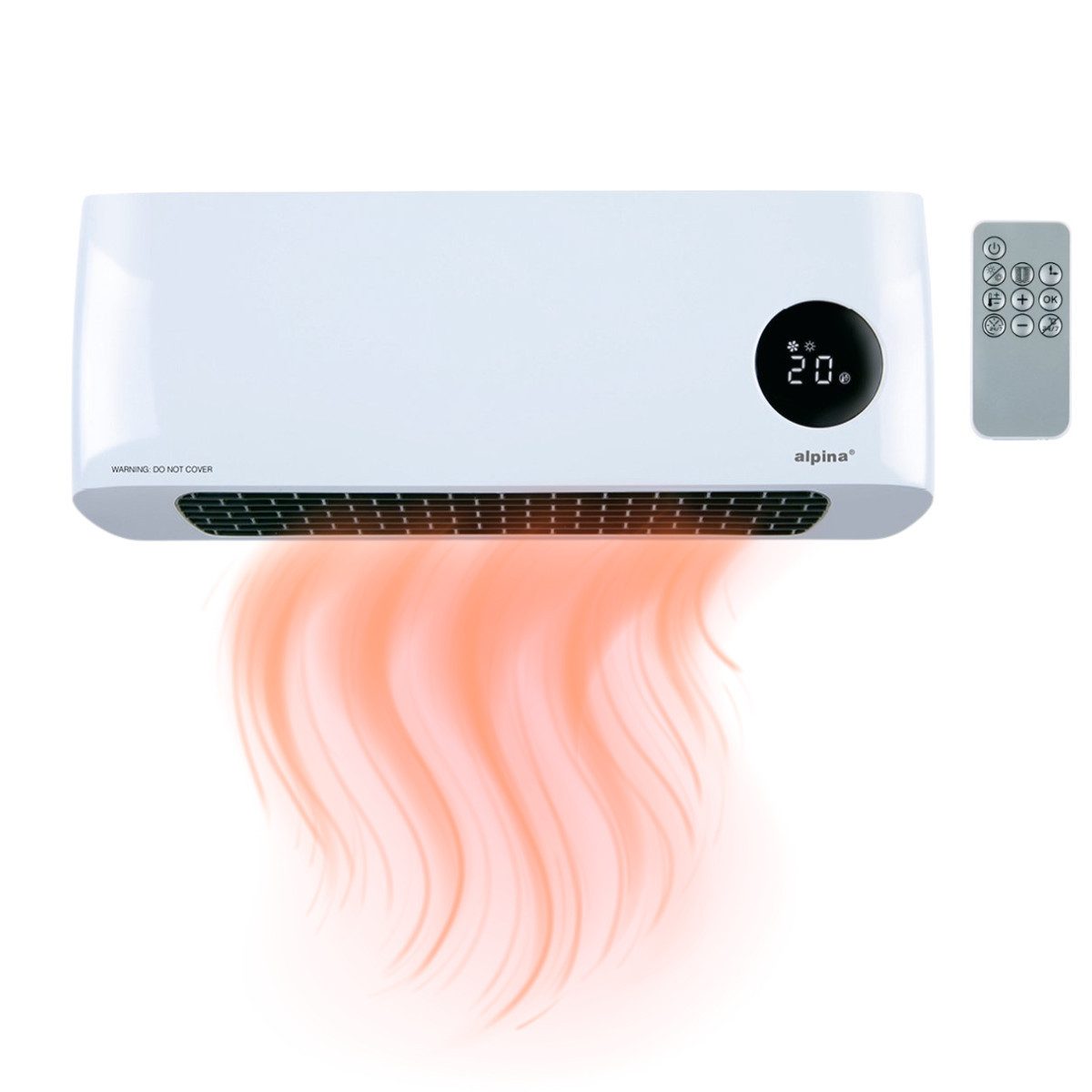 Alpina Heizgerät alpina Heizlüfter – Wandventilator leise mit Timer