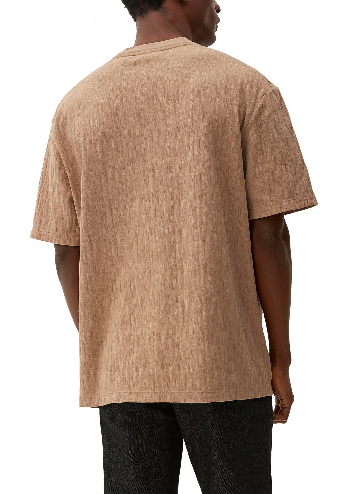 s.Oliver Kurzarmshirt T-Shirt Jacquard aus