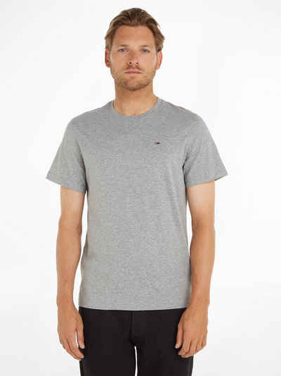 Tommy Jeans T-Shirt TJM ESSENTIAL SOLID TEE Regular Fit mit Rundhalsausschnitt und dezenter Logo-Flag
