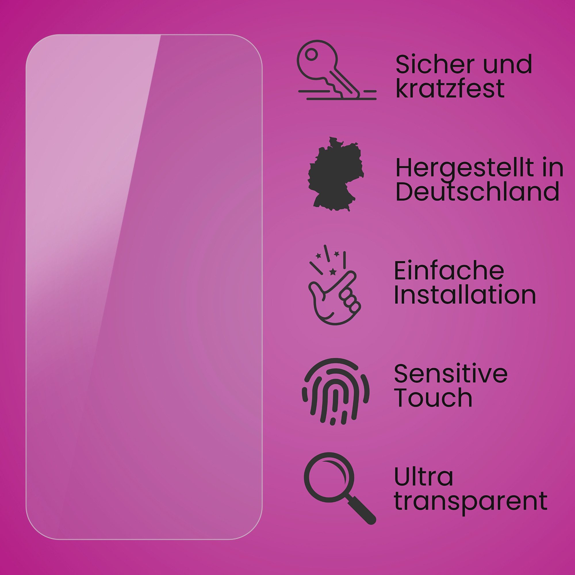 atFoliX Schutzfolie Panzerglasfolie für Wishtel IRA T802, Ultradünn und superhart