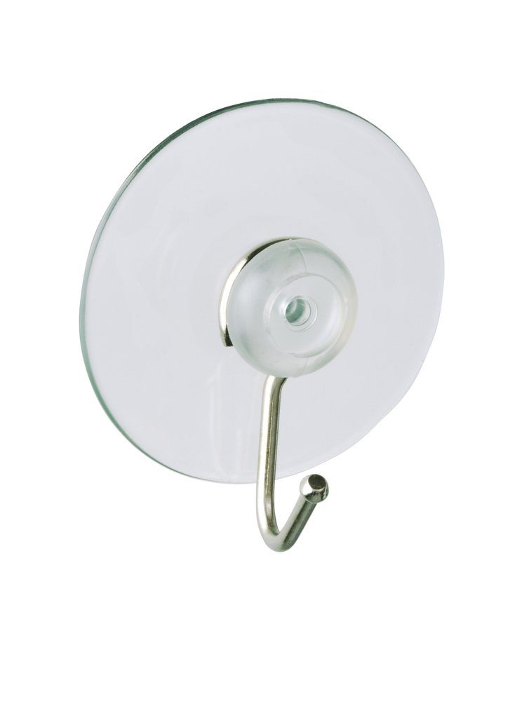 WENKO Badaccessoire-Set WENKO Saughaken Nickel Transparent (4 Stk)