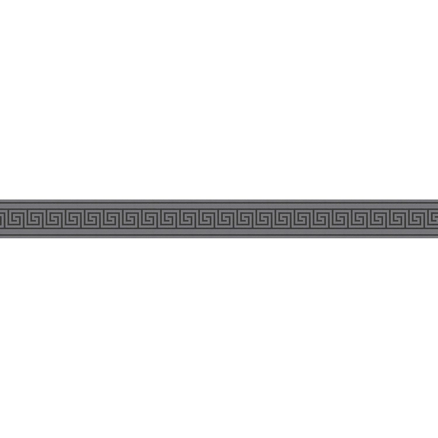 Profhome Bordüre 895943-GU Grafik Tapete Geometrisch dezent schimmernd schwarz 0,2 m2, leicht strukturiert, glänzend, (1 Rolle, 0,20 qm), selbstklebende Bordüre in schwarz