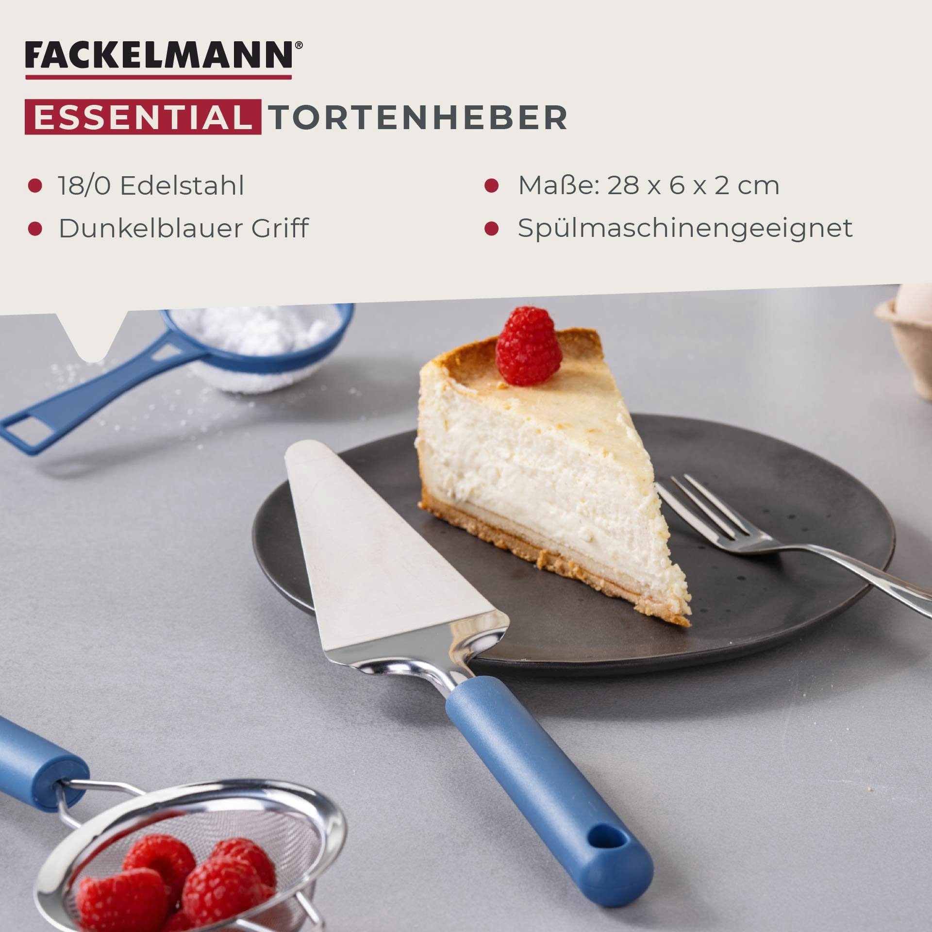 FACKELMANN Kuchenheber Tortenschaufel, Kuchenretter, Tortenlifter