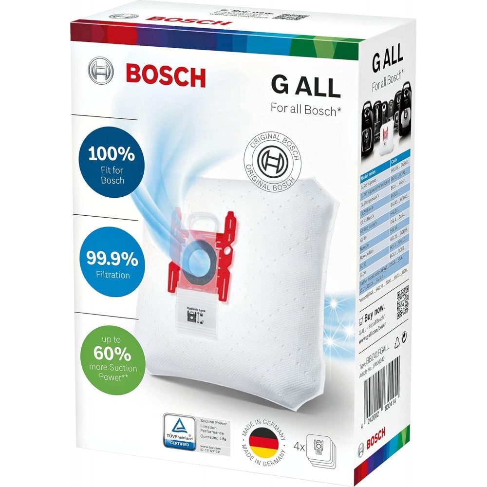 BOSCH Staubsaugerbeutel BBZ41FGALL - Staubsaugerbeutel - weiß, passend für BOSCH