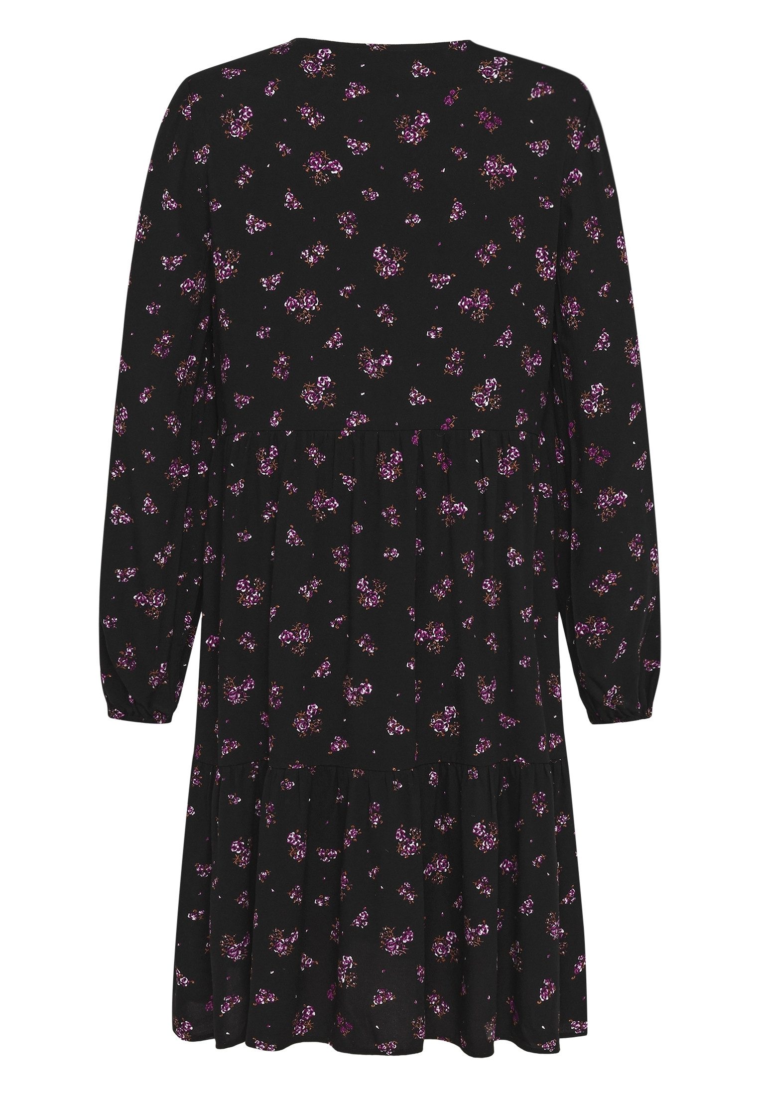 Zero Sommerkleid Damen mit Blumen drapiert / gerafft
