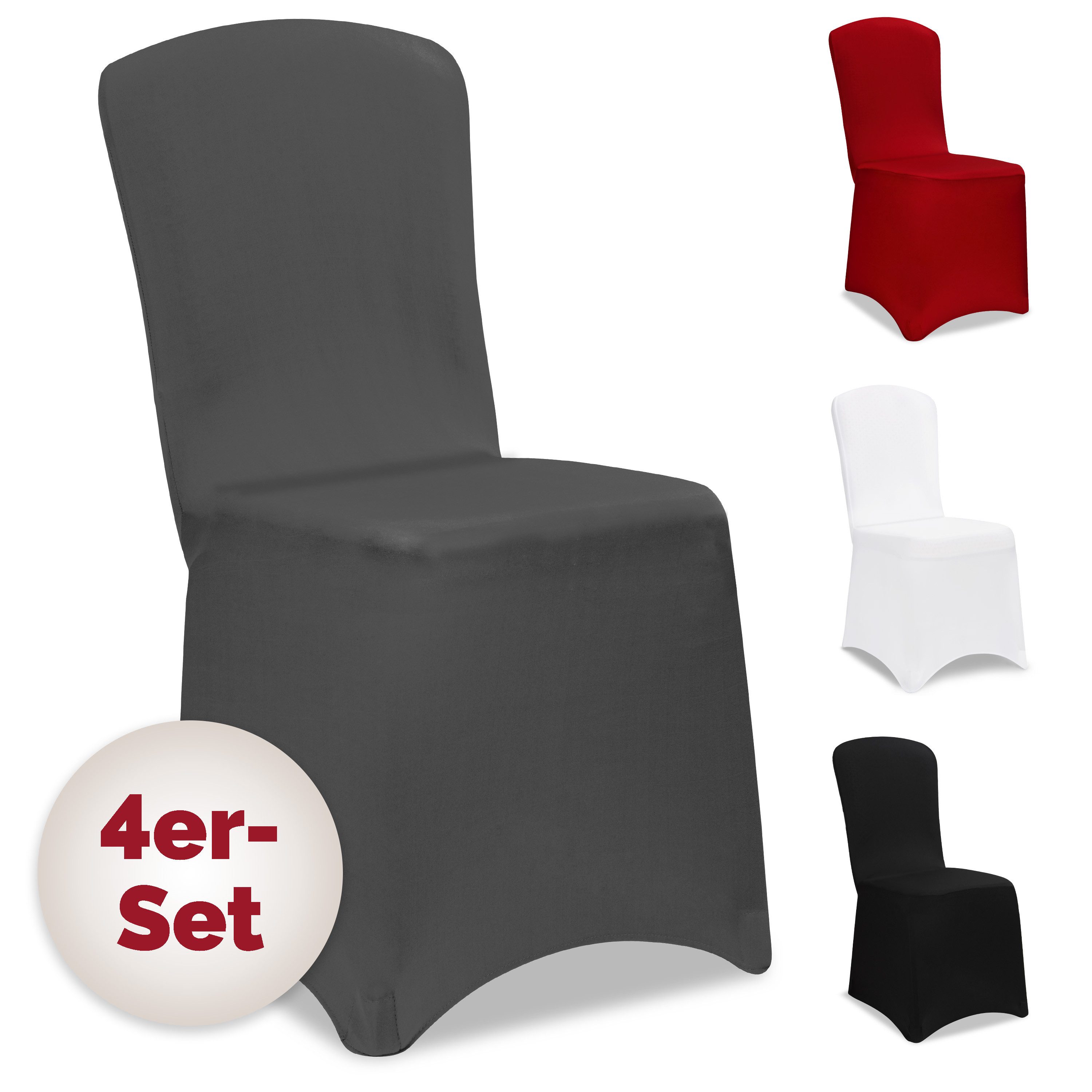 Detex Stuhlhusse, 4er Set Stretch Hussen für Stühle OEKO-TEX Überwurf Hochz günstig online kaufen