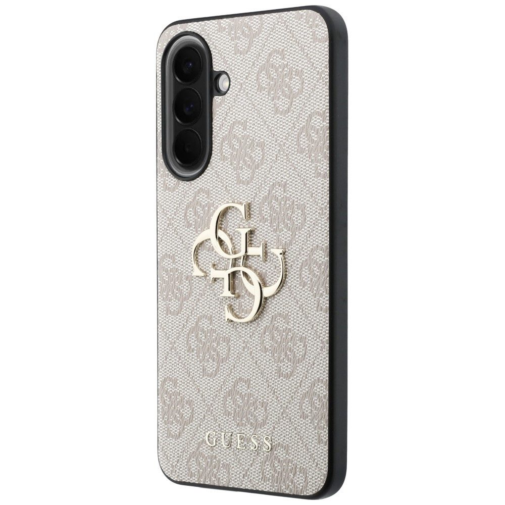 Guess Handyhülle Galaxy A57 Kunstleder rosa Big Logo goldfarbig 6,7 Zoll, Kantenschutz