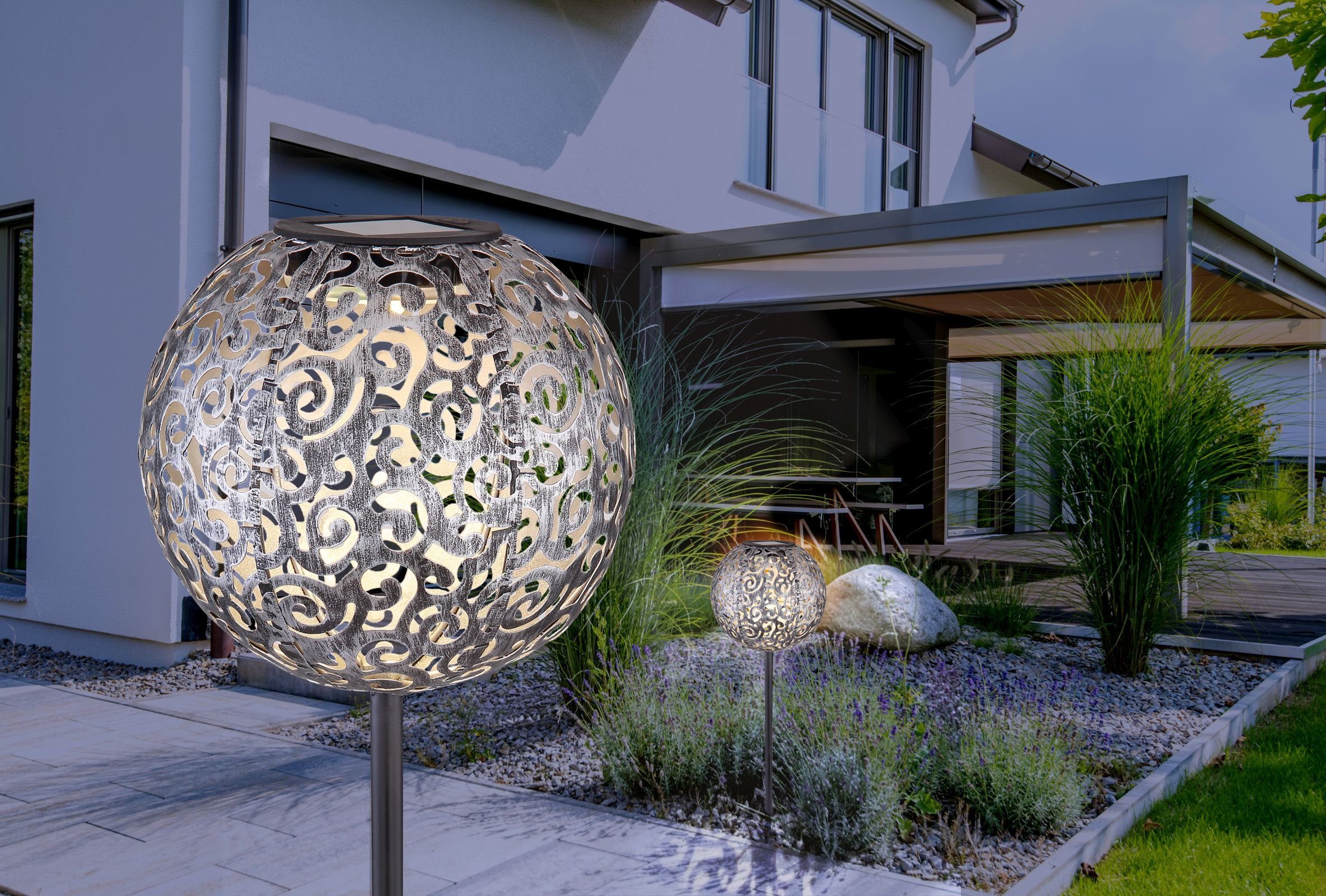 GLOBO LEUCHTEN LED Solarleuchte »GLOBO Solarleuchte Garten Kugel