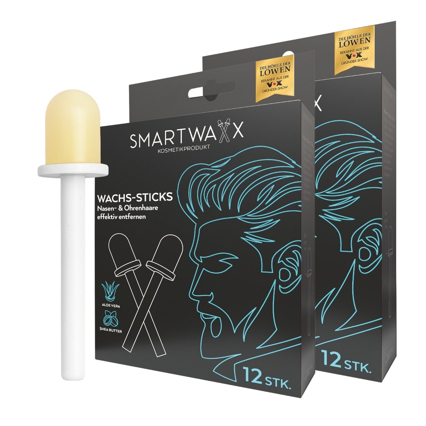 Warmwachs-Haarentferner 24 Wachs-Sticks zur Entfernung von Nasen- & Ohrenhaaren