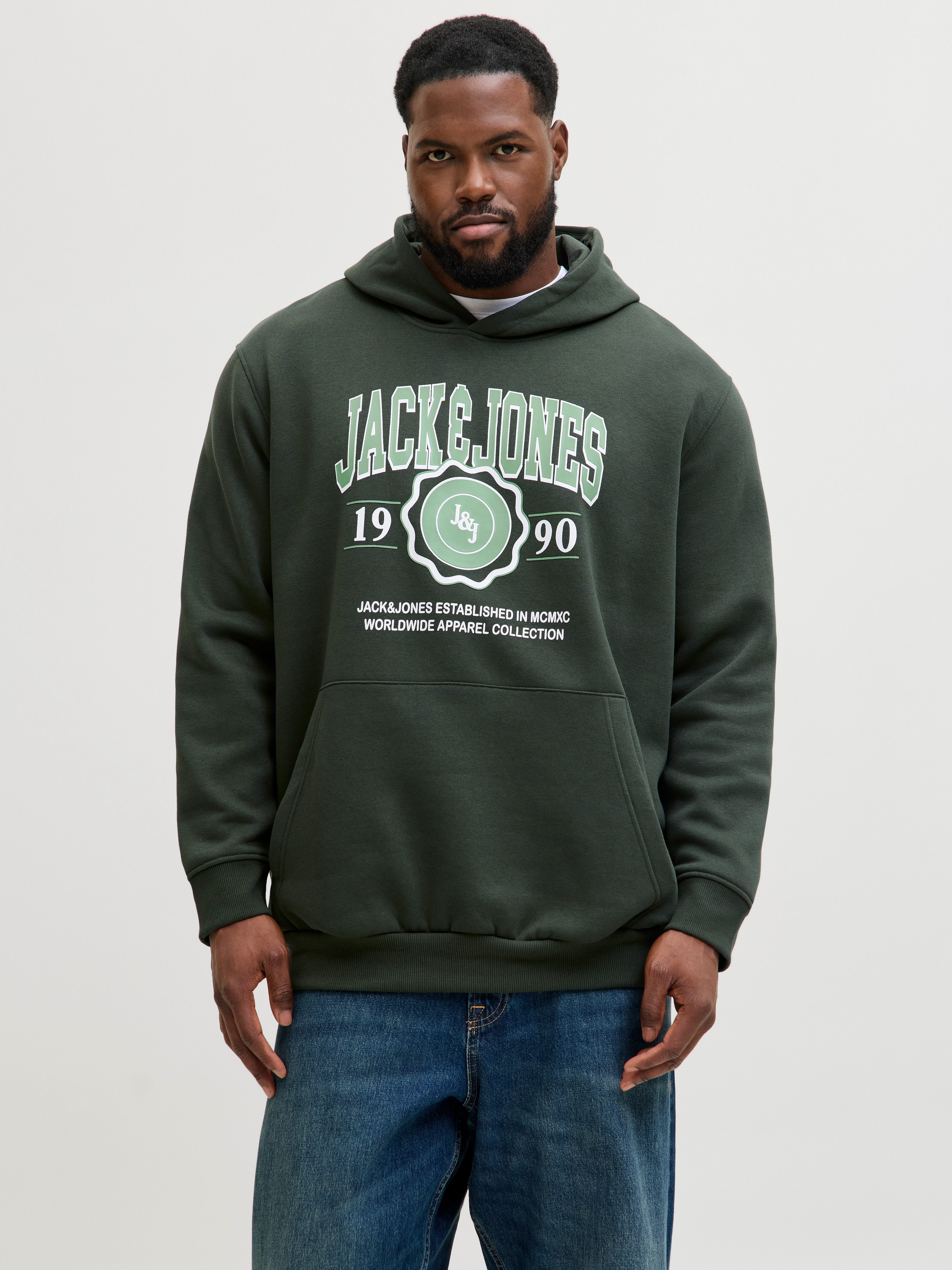 Jack & Jones PlusSize Kapuzensweatshirt JJMAKO SWEAT HOOD PLS günstig online kaufen