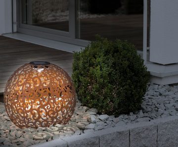 Globo LED Solarleuchte Solarleuchte Garten Kugel rost Solarlampe Außen Außenleuchte Solar