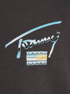 Tommy Jeans T-Shirt TJM REG METALLIC AOP TEE EXT mit großem Tommy Jeans Aufdruck