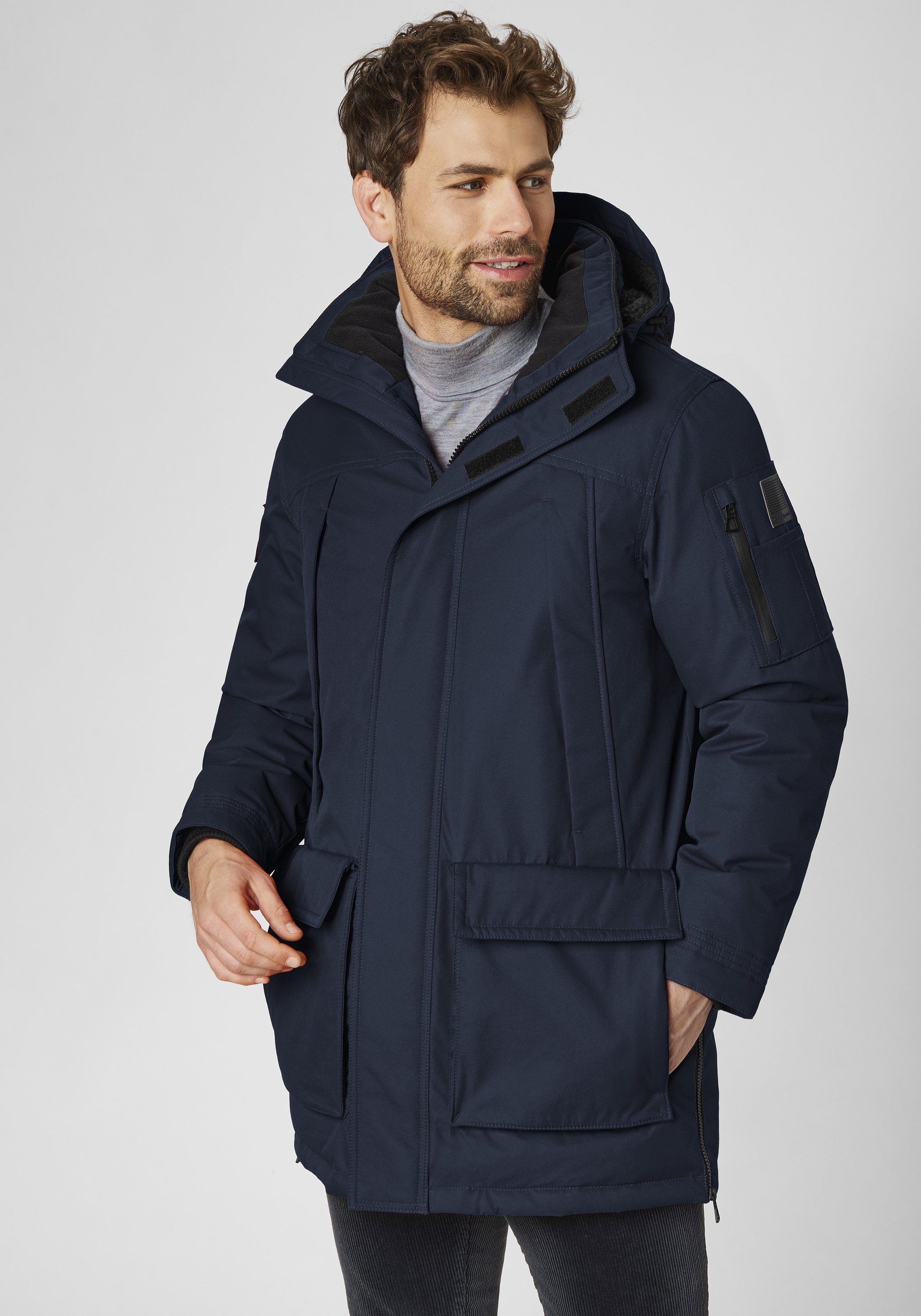 Redpoint Parka Ezra Warme Winterjacke, Parka mit abnehmbarer Kapuze