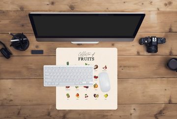 MuchoWow Gaming Mauspad Obst - Lebensmittel - Küche (1-St), Mousepad mit Rutschfester Unterseite, Gaming, 40x40 cm, XXL, Großes
