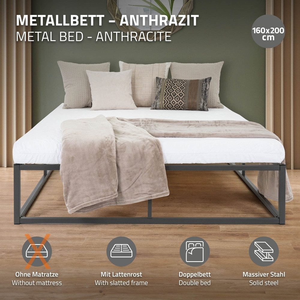 ML-DESIGN Metallbett Bettgestell Bettrahmen Stahlrahmen mit günstig online kaufen