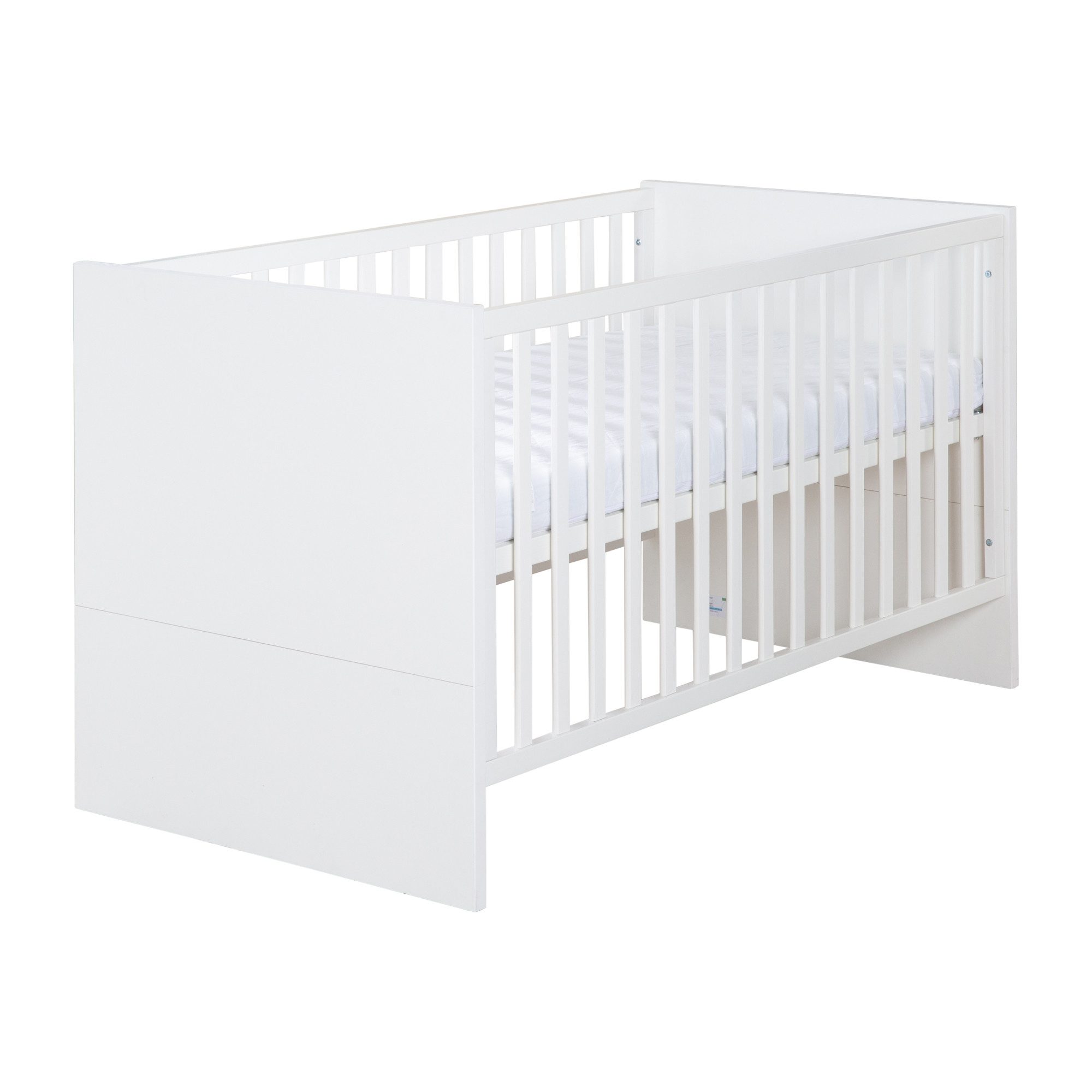 roba® Babybett Kimi - 70 x 140 cm - Gitterbett aus Holz - Weiß