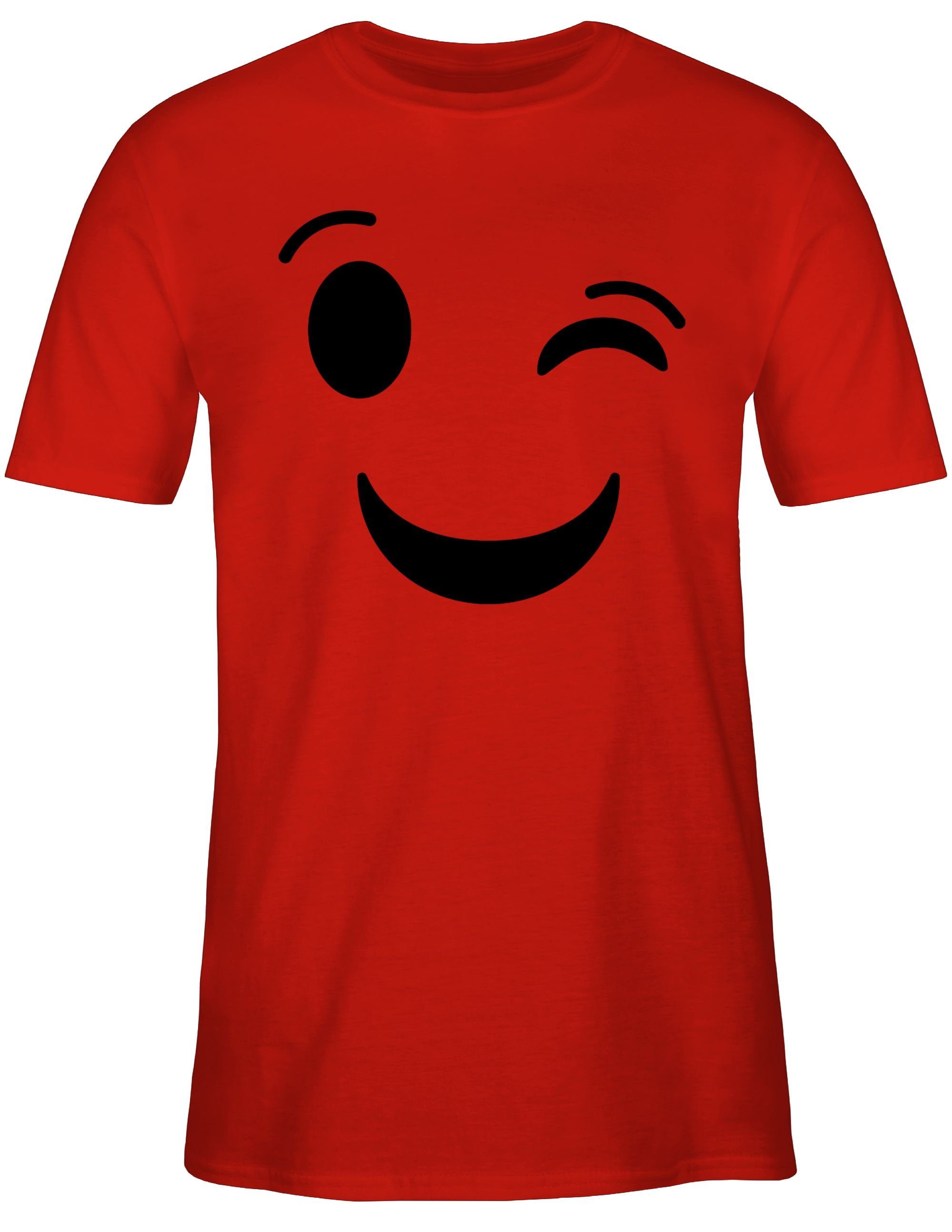 T-Shirt Zwinker Emoticon Karneval I Zwinkern I Zwinker Gesicht
