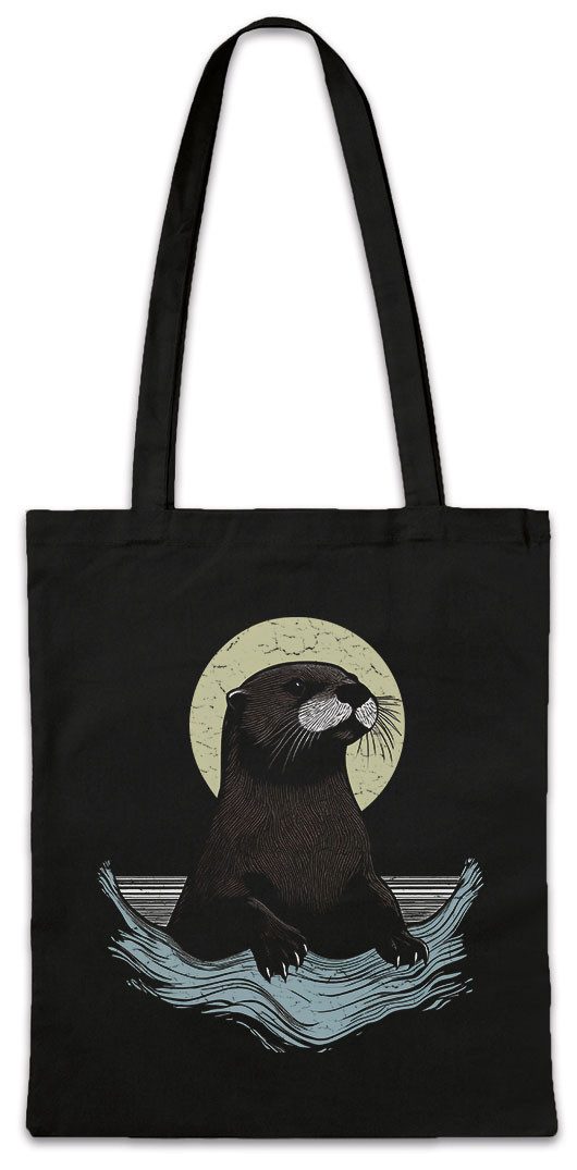 Beuteltasche Otter A Stofftasche Lovely Wildlife lontra Nutria Fischotter Seeotter