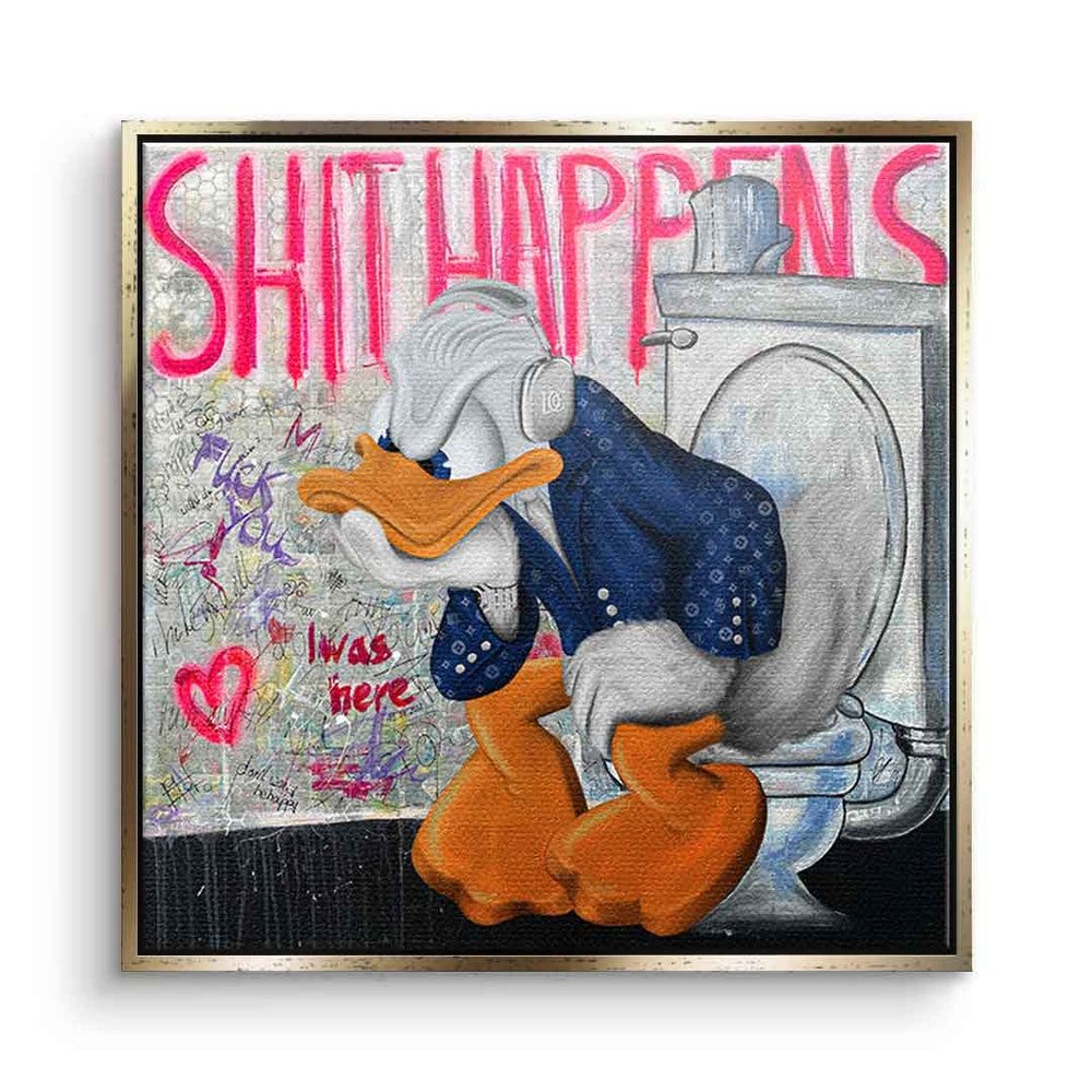 DOTCOMCANVAS® Leinwandbild Shit Happens, Leinwandbild Donald günstig online kaufen