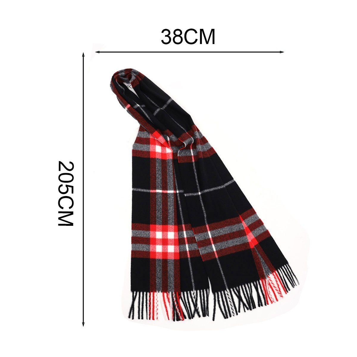 Winterschal Halstuch Plaid Männer Schwarz Frauen,für Jormftte für Luxuriöser winter Weicher und