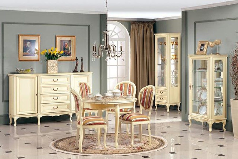 JVmoebel Esszimmer-Set Chippendale Esszimmermöbel in klassischem Design aus Holz, Made in Europa