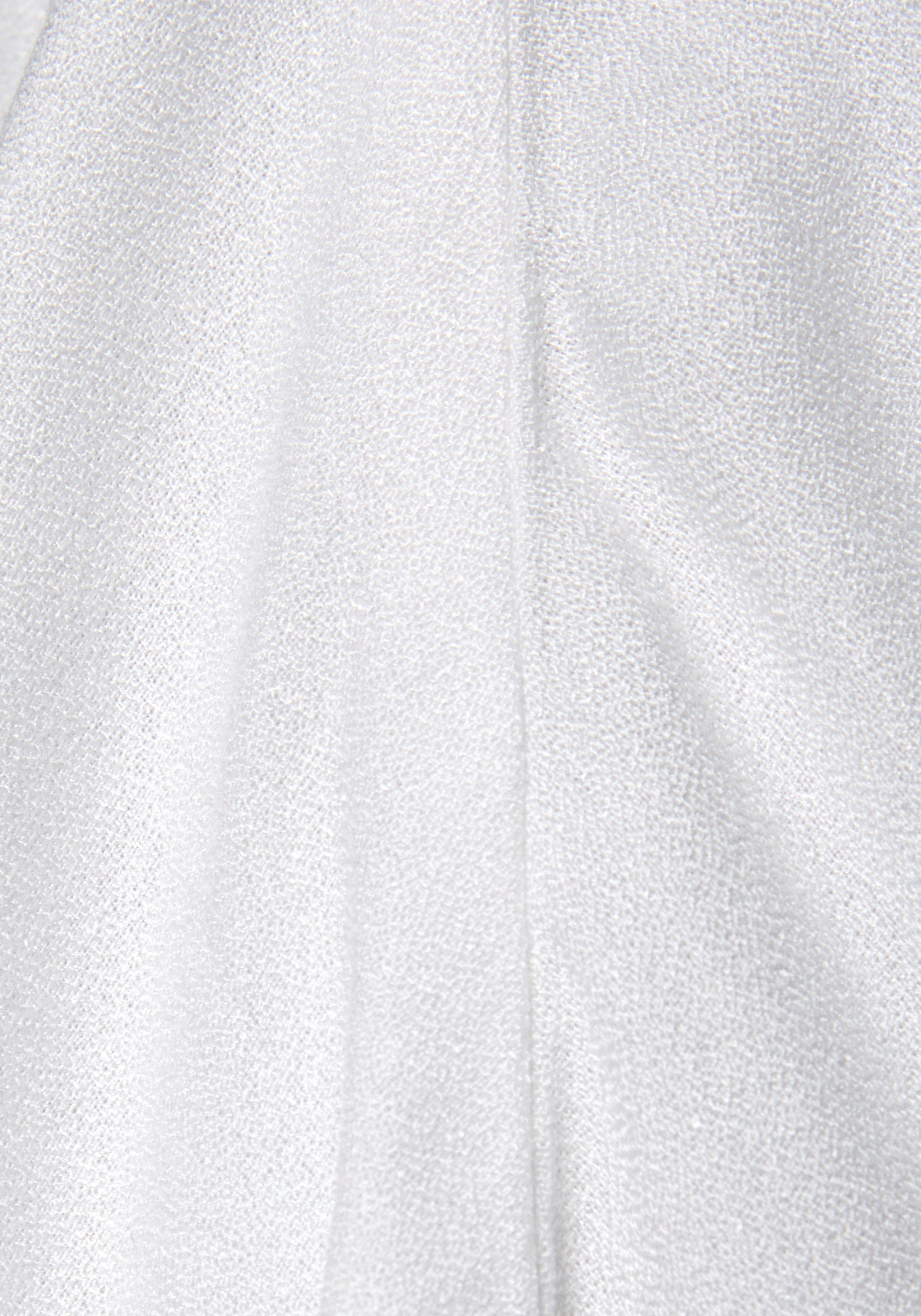 Vivance Saum, am mit casual Blusenshirt, Schlupfbluse weiß Damenbluse, Knotendetail