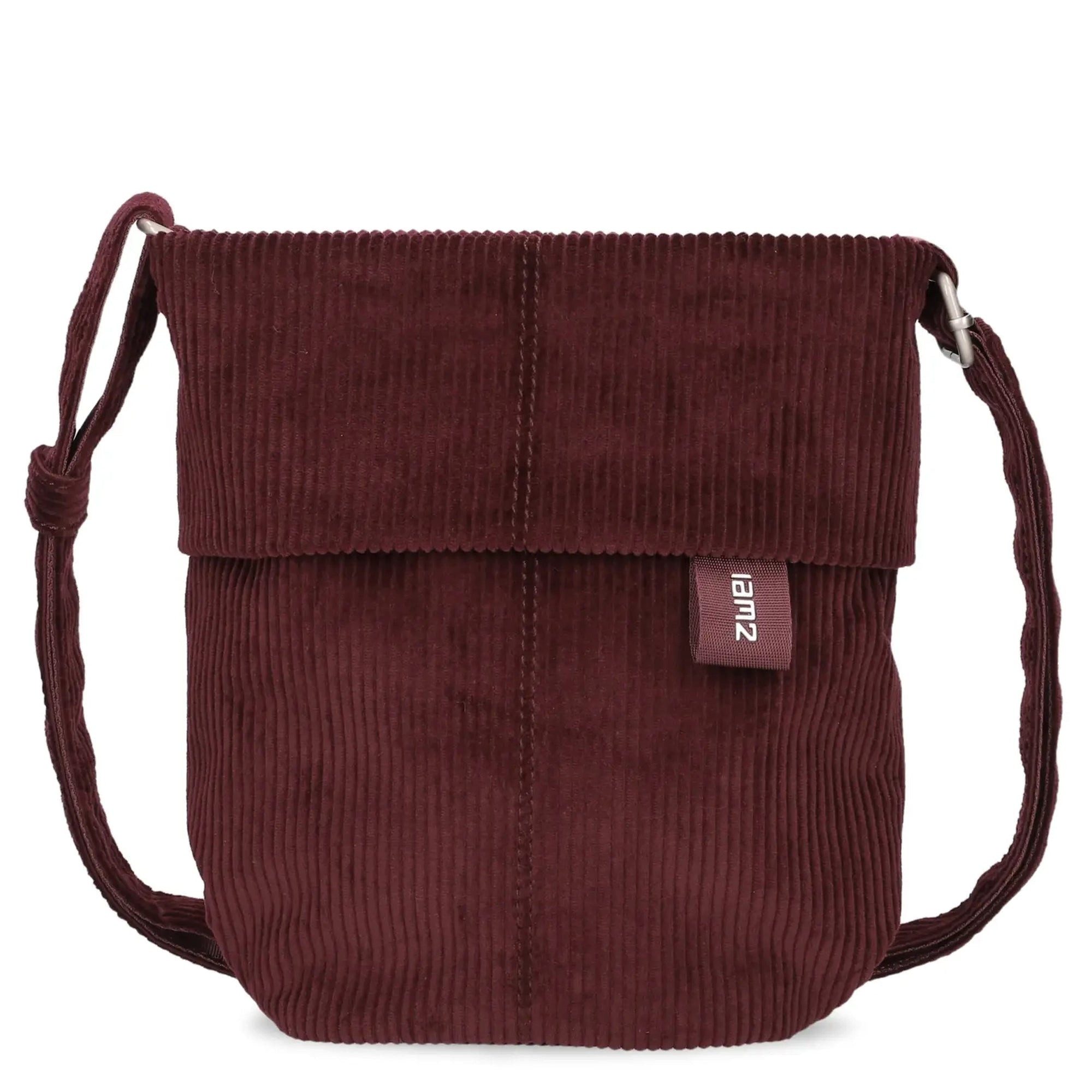 Zwei Umhängetasche Mademoiselle M45 - Schultertasche 22 cm (cord-bordeaux)