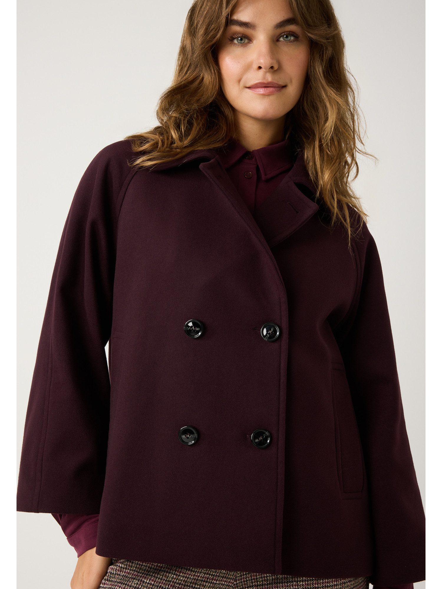 MORE&MORE Blouson doppelreihige Cape-Jacke günstig online kaufen