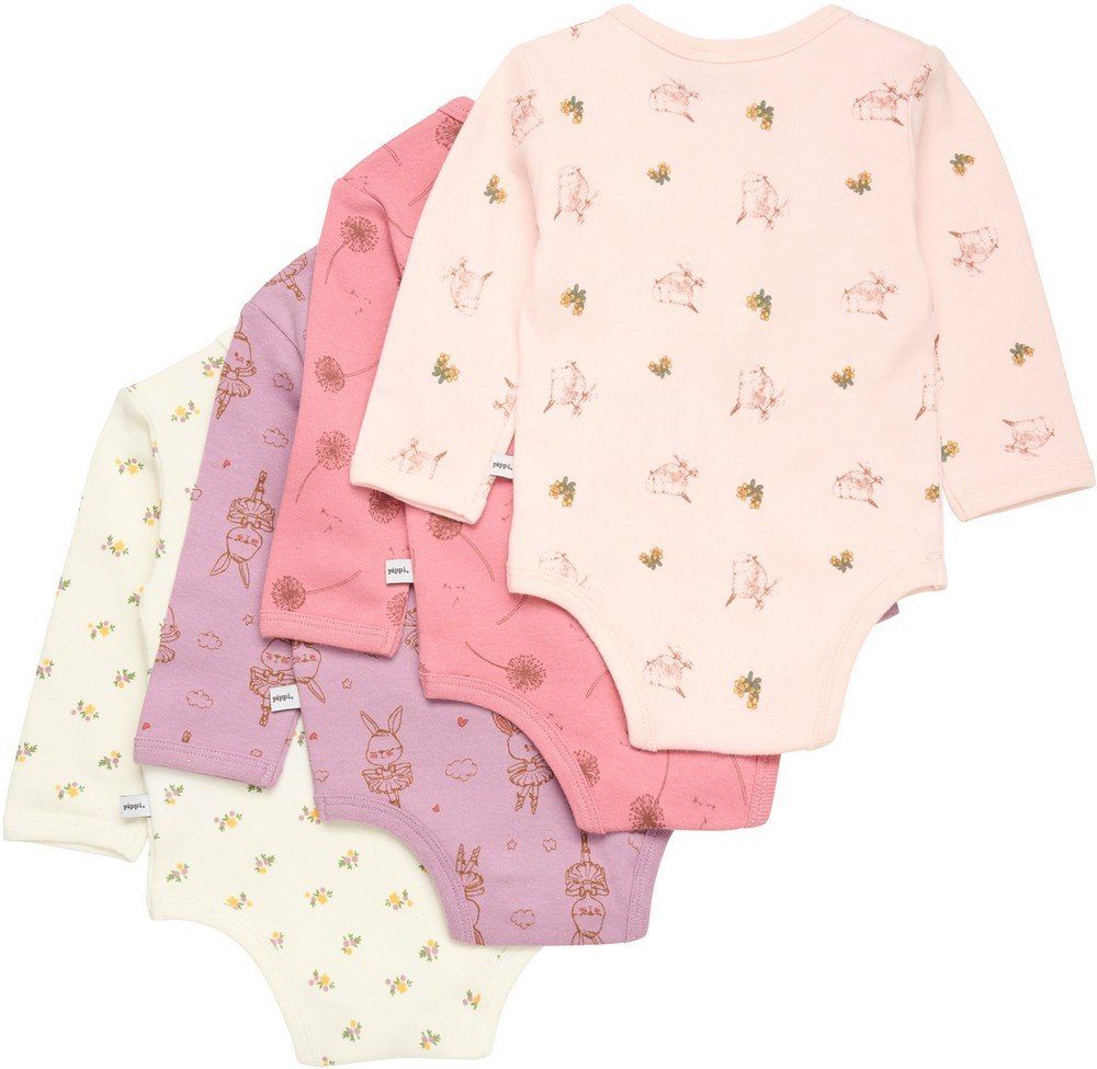 Pippi Babywear Langarmbody Body LS AO-printed (4-pack)