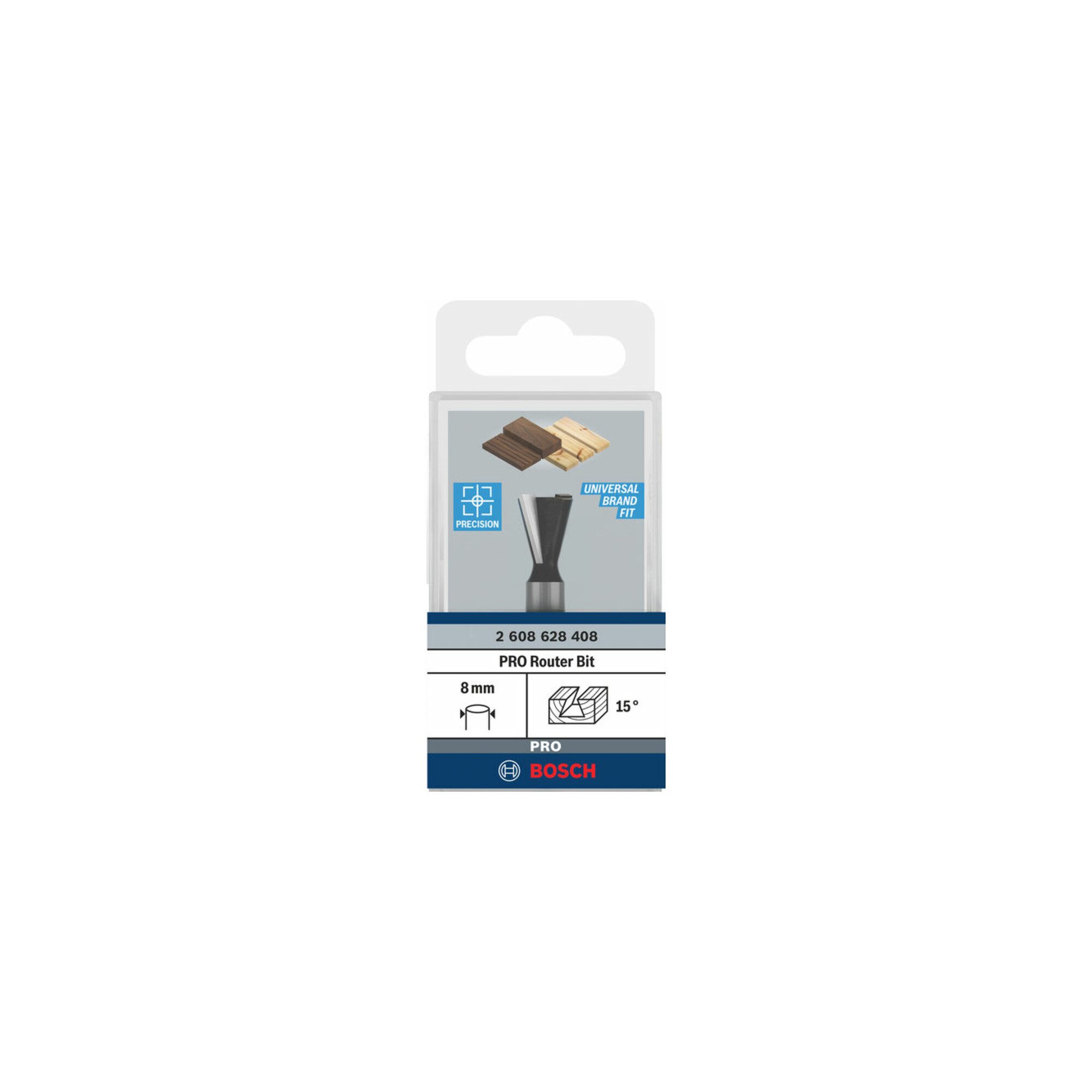 Bosch Professional Fräse Bosch Zinkenfräser 8 mm D1 14 mm L 14 mm G 55 mm 15°